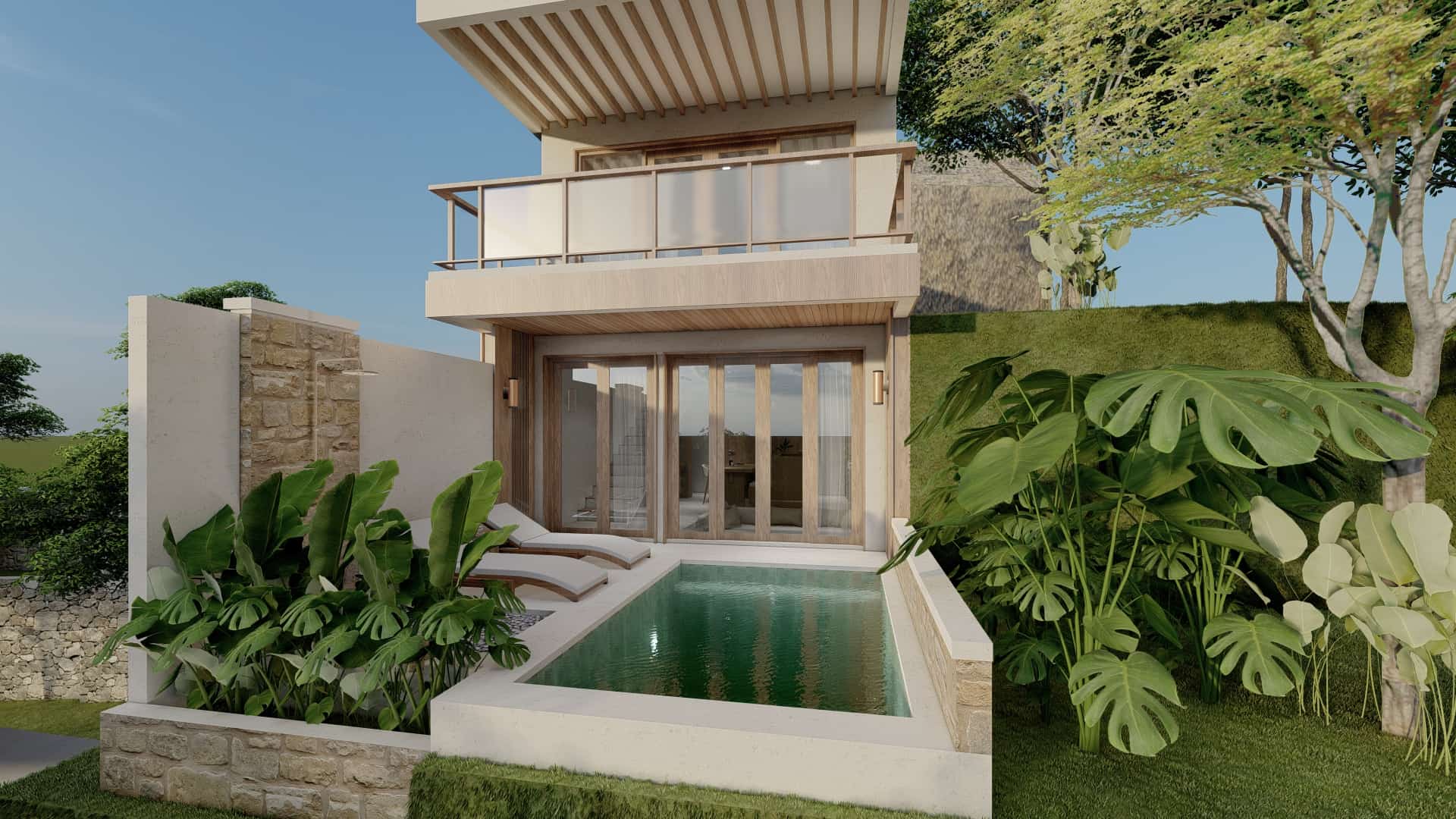 2BR villa in Selong Belanak exterior