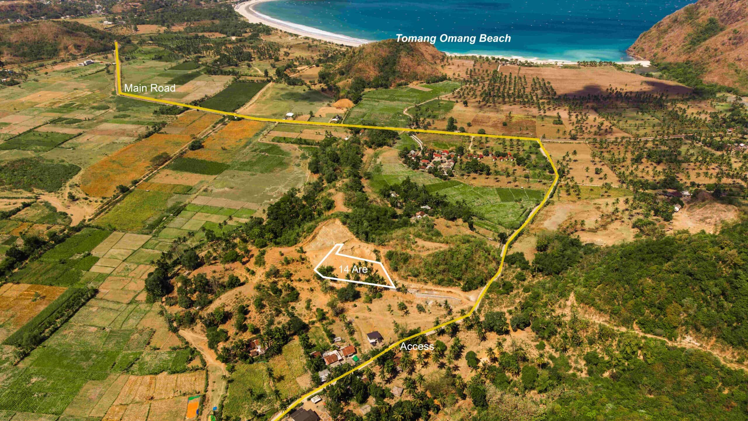 Selong Belanak - Flat land 14 are showing the beach and access