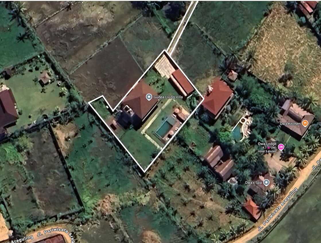 Aerial view villa Gudea