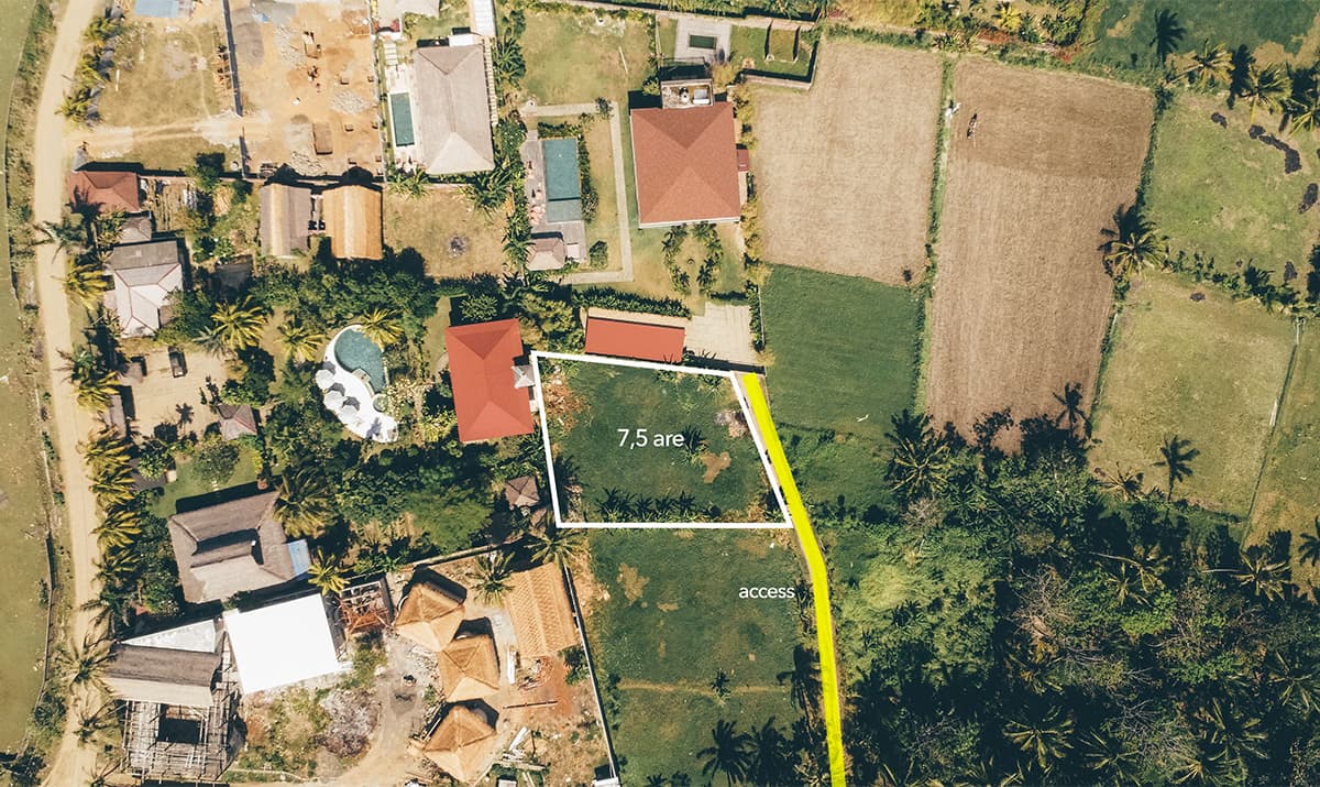 Aerial view of Areguling flat land for sale