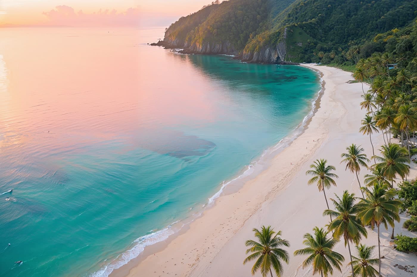 Aerial beach view Lombok AI