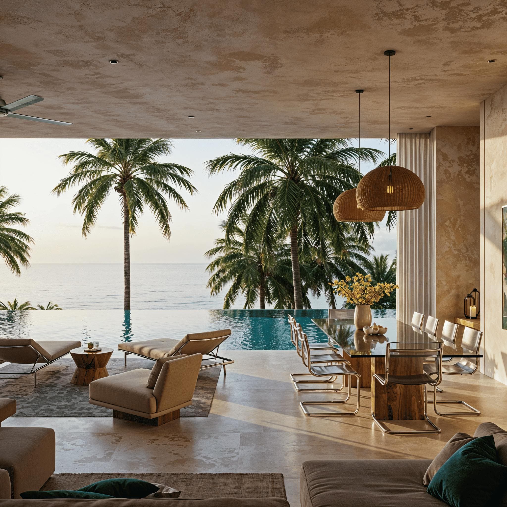 Interior villa design in Lombok