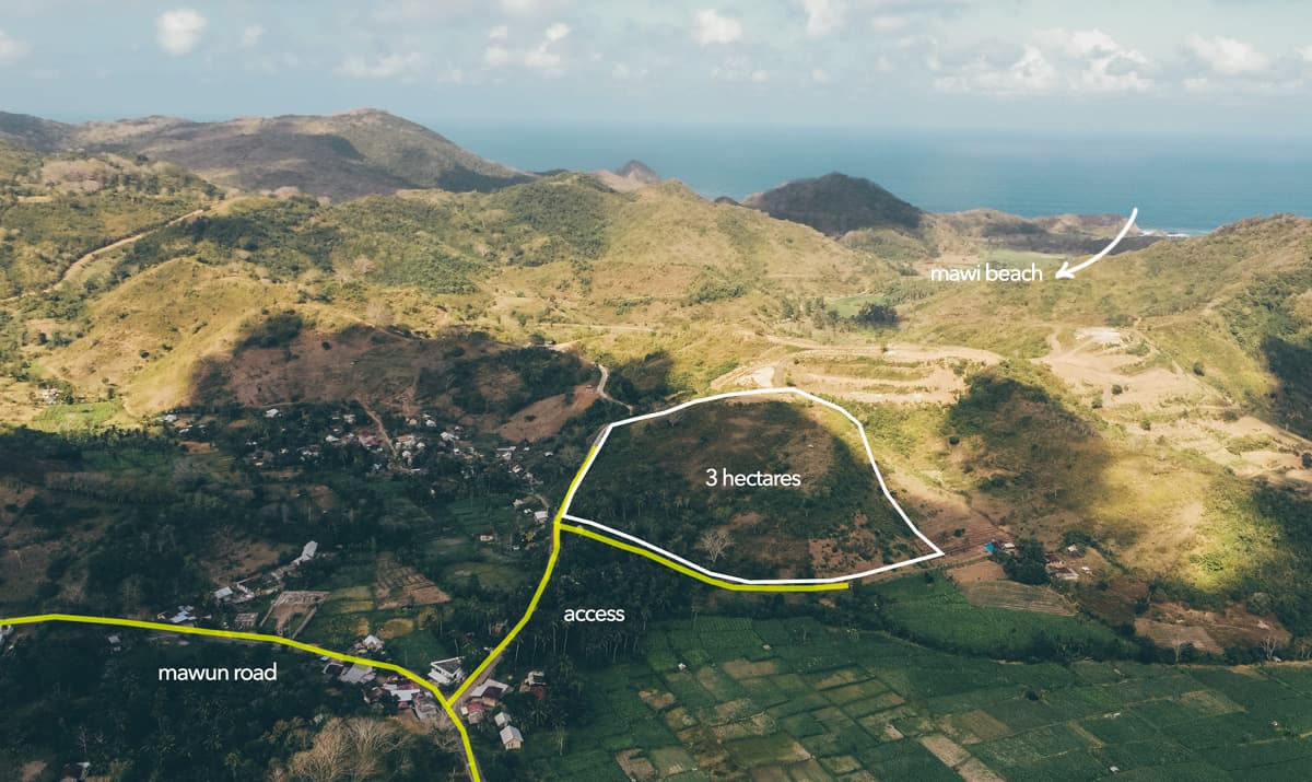 Mawi 3 hectares for sale aerial view