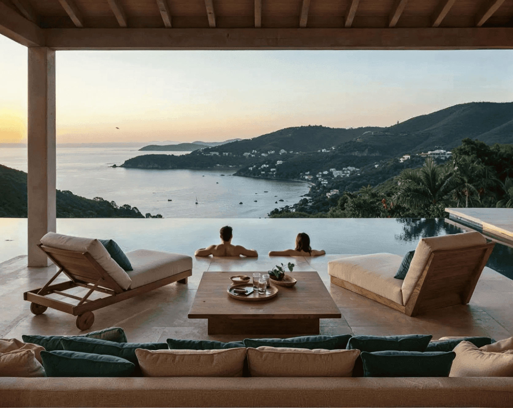 Pool overlooking the bay