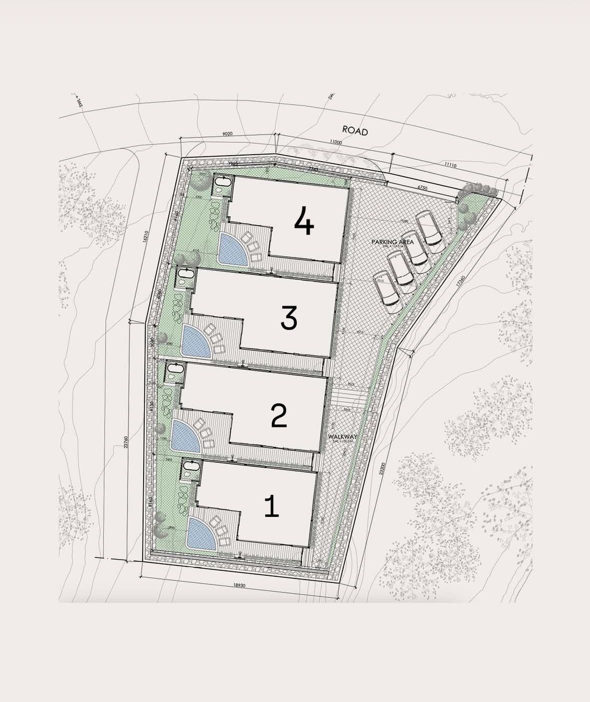 Monstera villas masterplan
