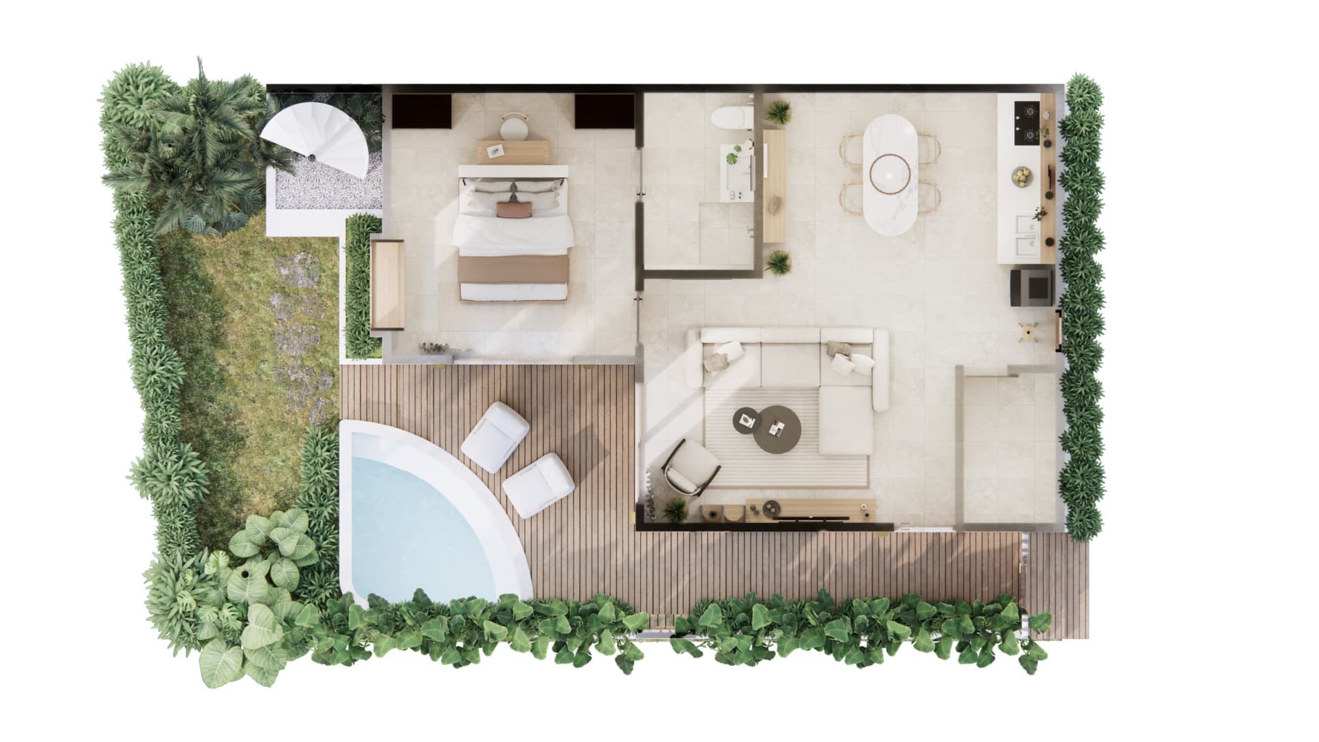Plan Monstera Villa 1 bedroom