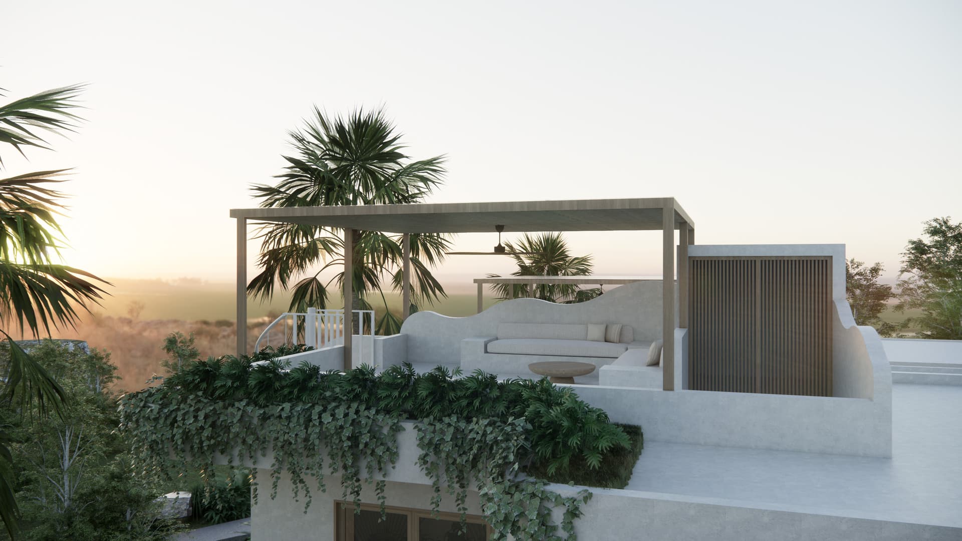 Top view Monstera Villa