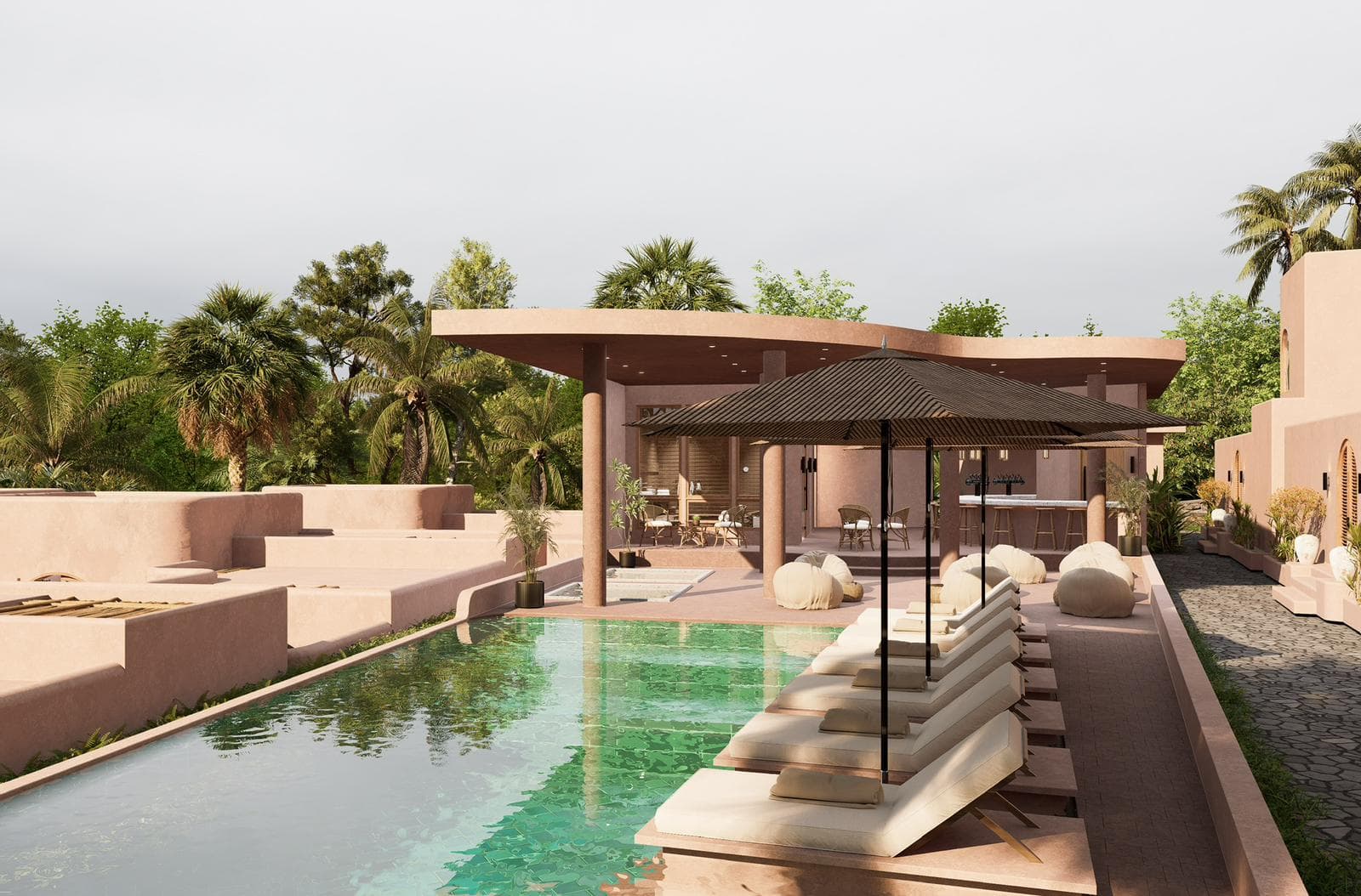 SORA Lombok boutique resort shared pool