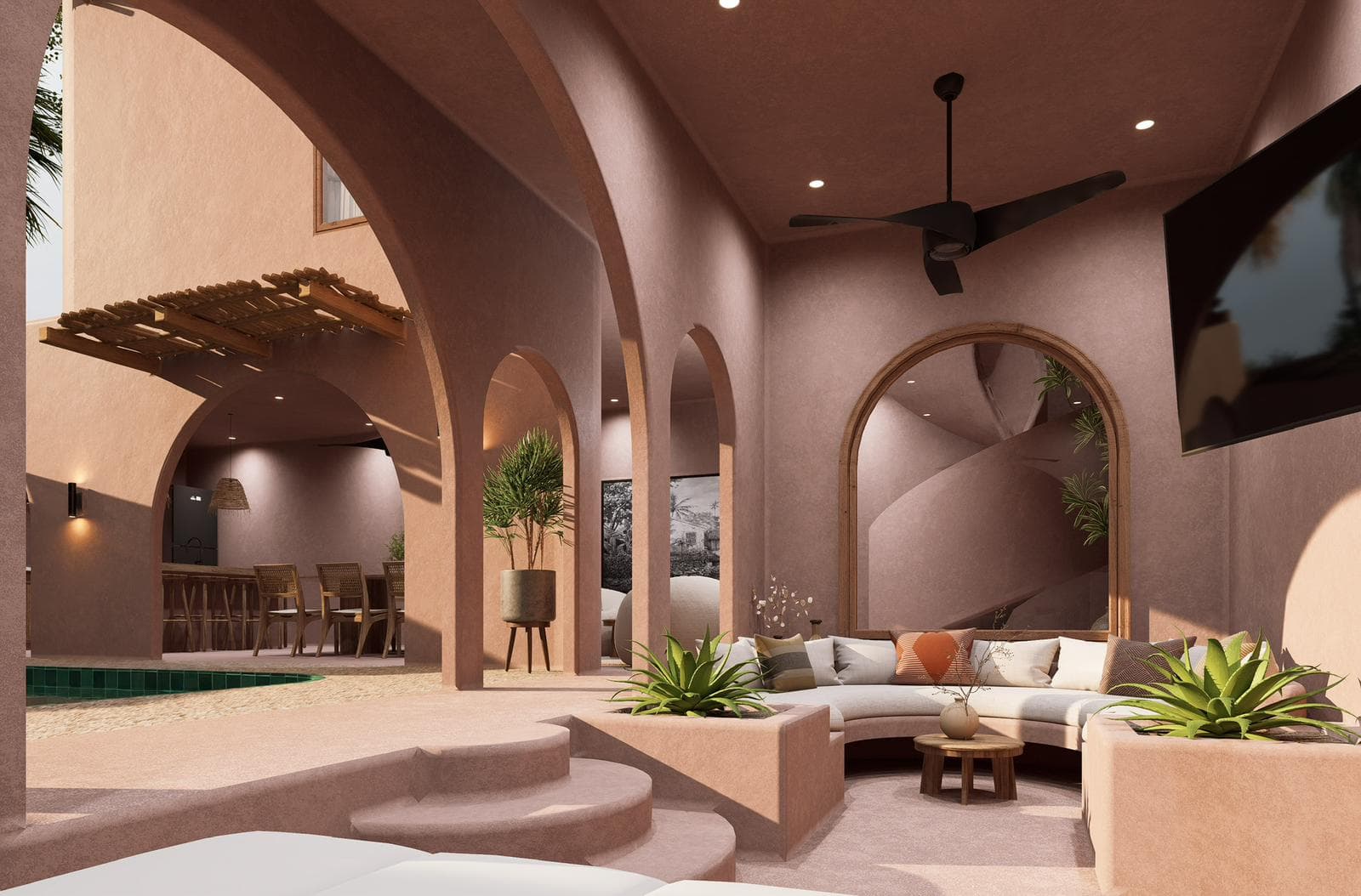 SORA villas 3 bedroom sunken lounge