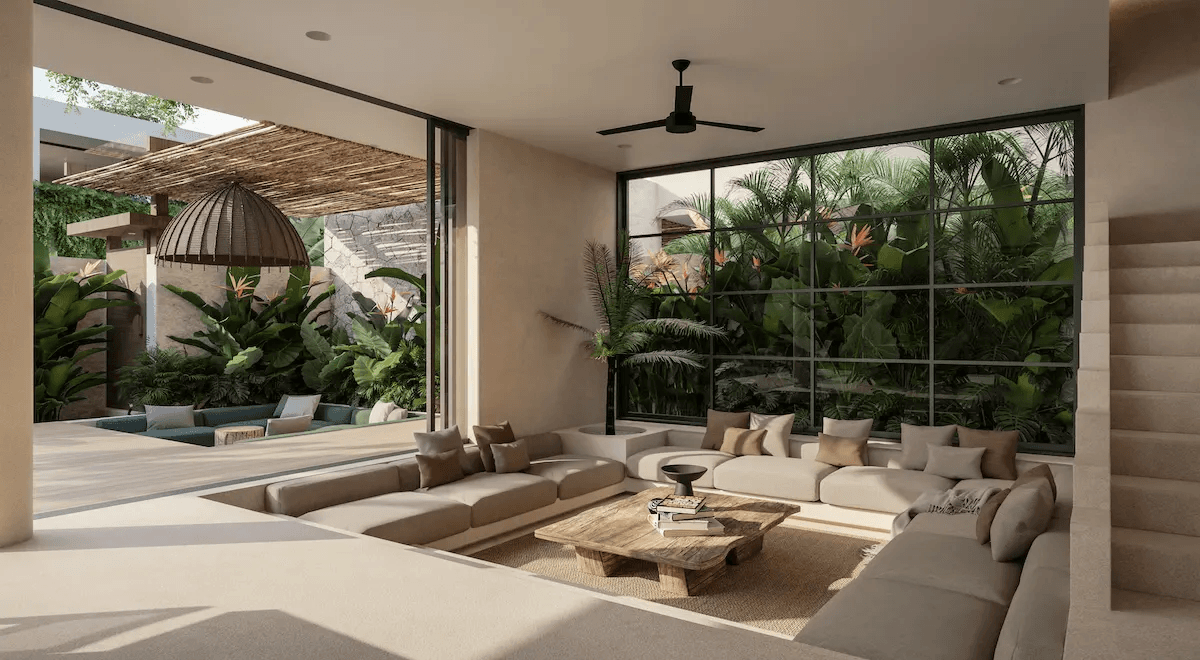 tias villas - 2br villa mawun open living area