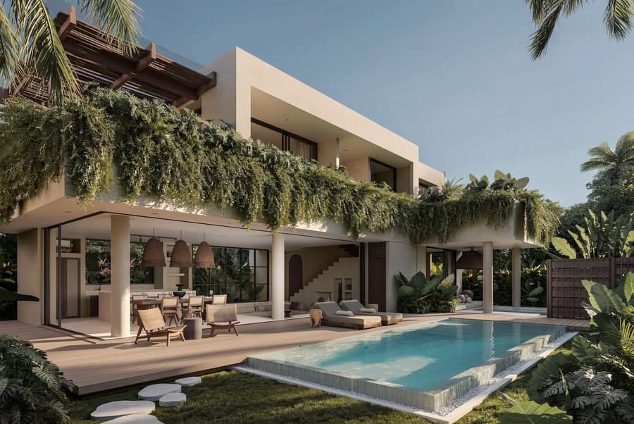 Facade 3BR Tias villas for sale in Kuta Lombok