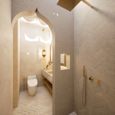 Mango mahala studio villas bathroom