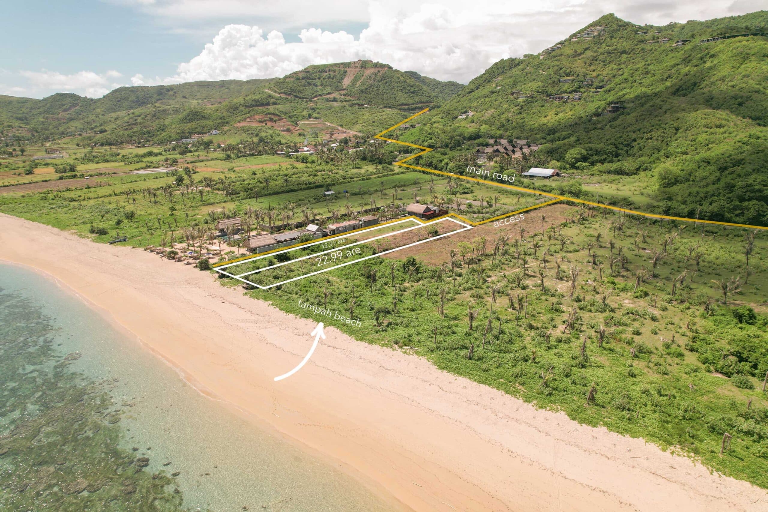 aerial view tampah beachfront plots for sale