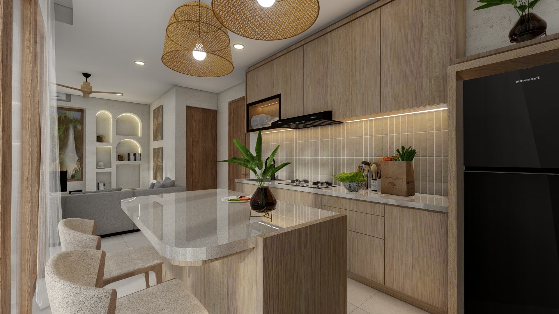 Enadia Sunset - 1BR fridge
