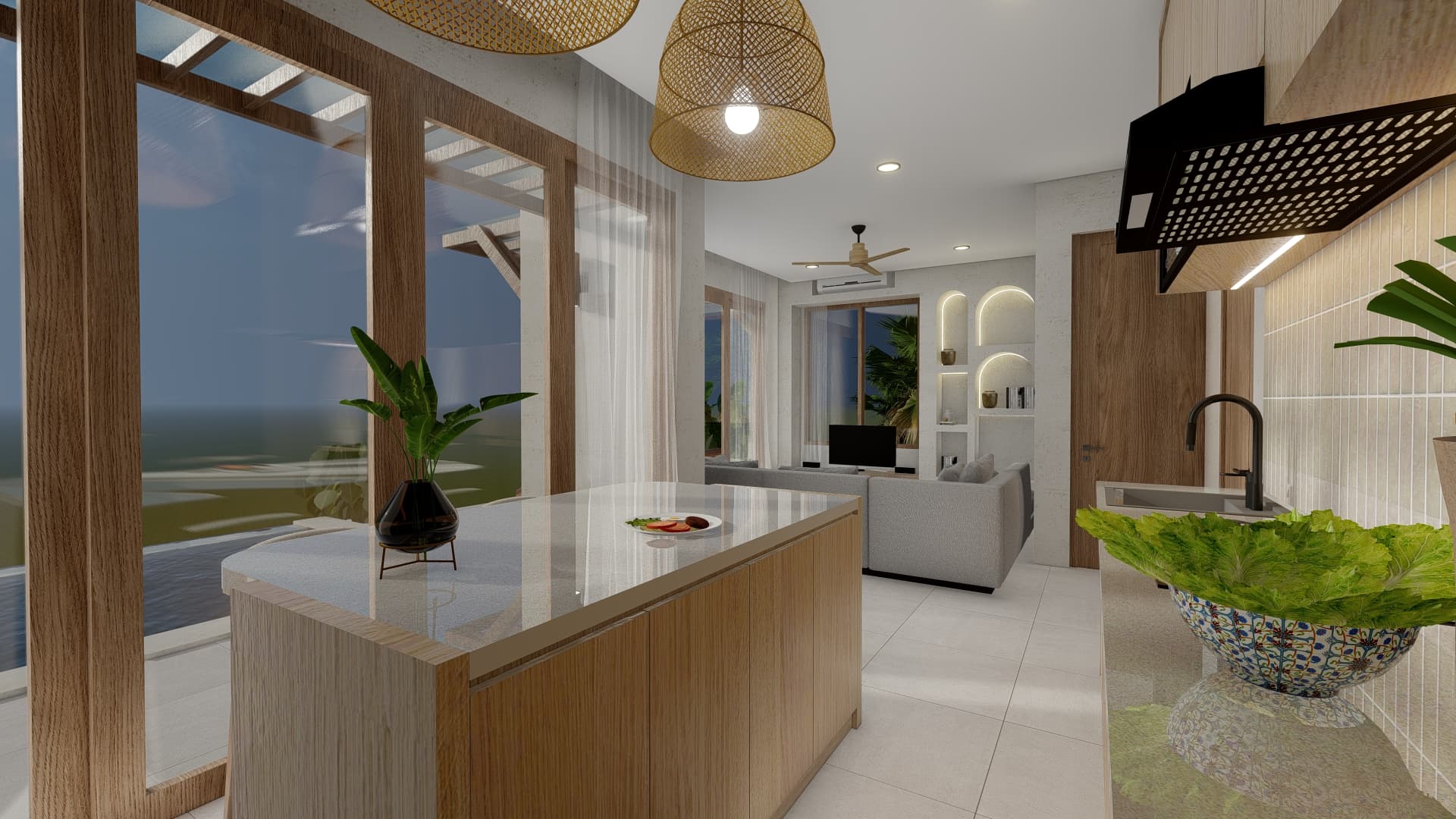 Enadia Sunset - 1BR dining and living area