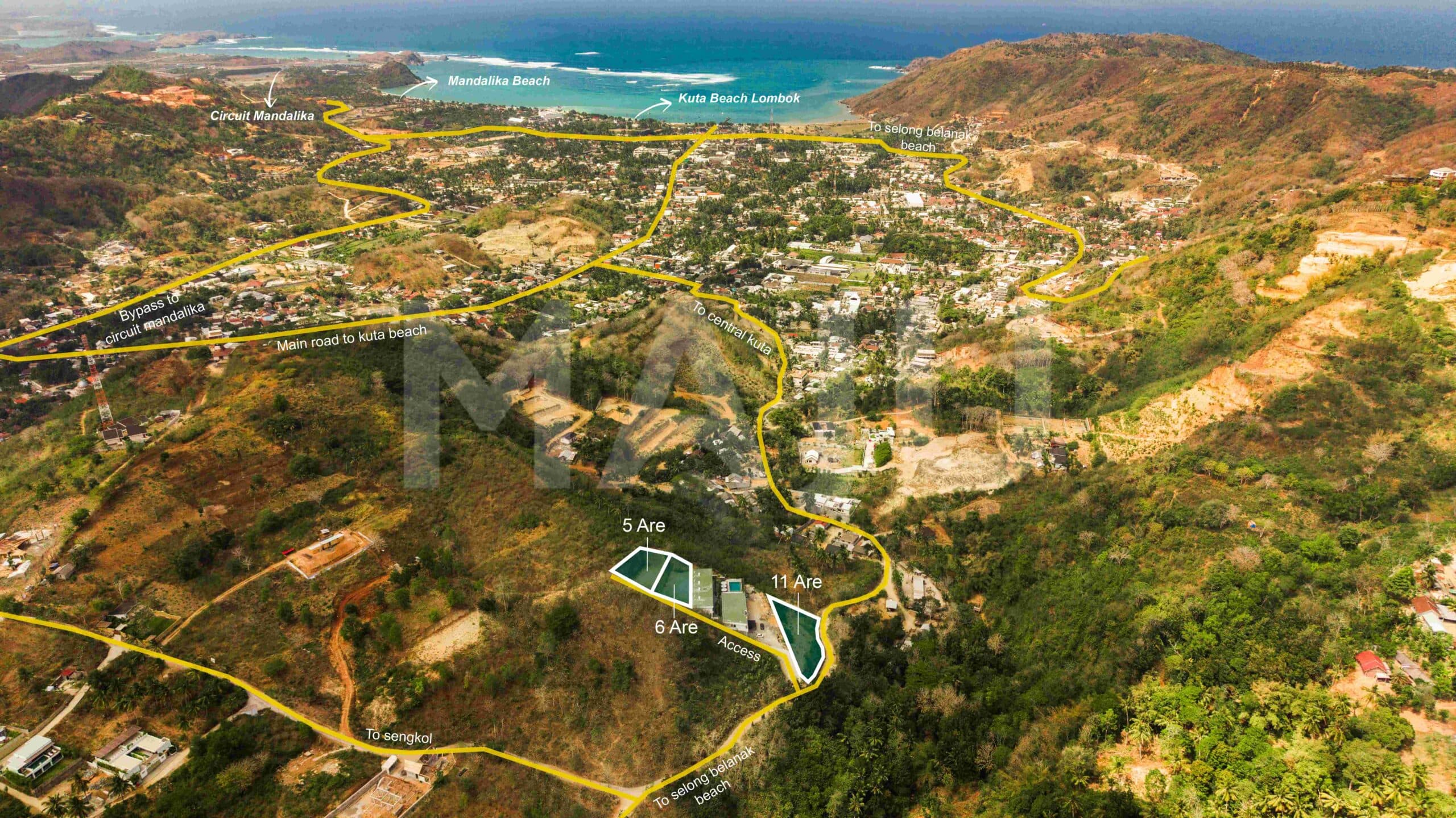 Kuta Plots showing the beaches