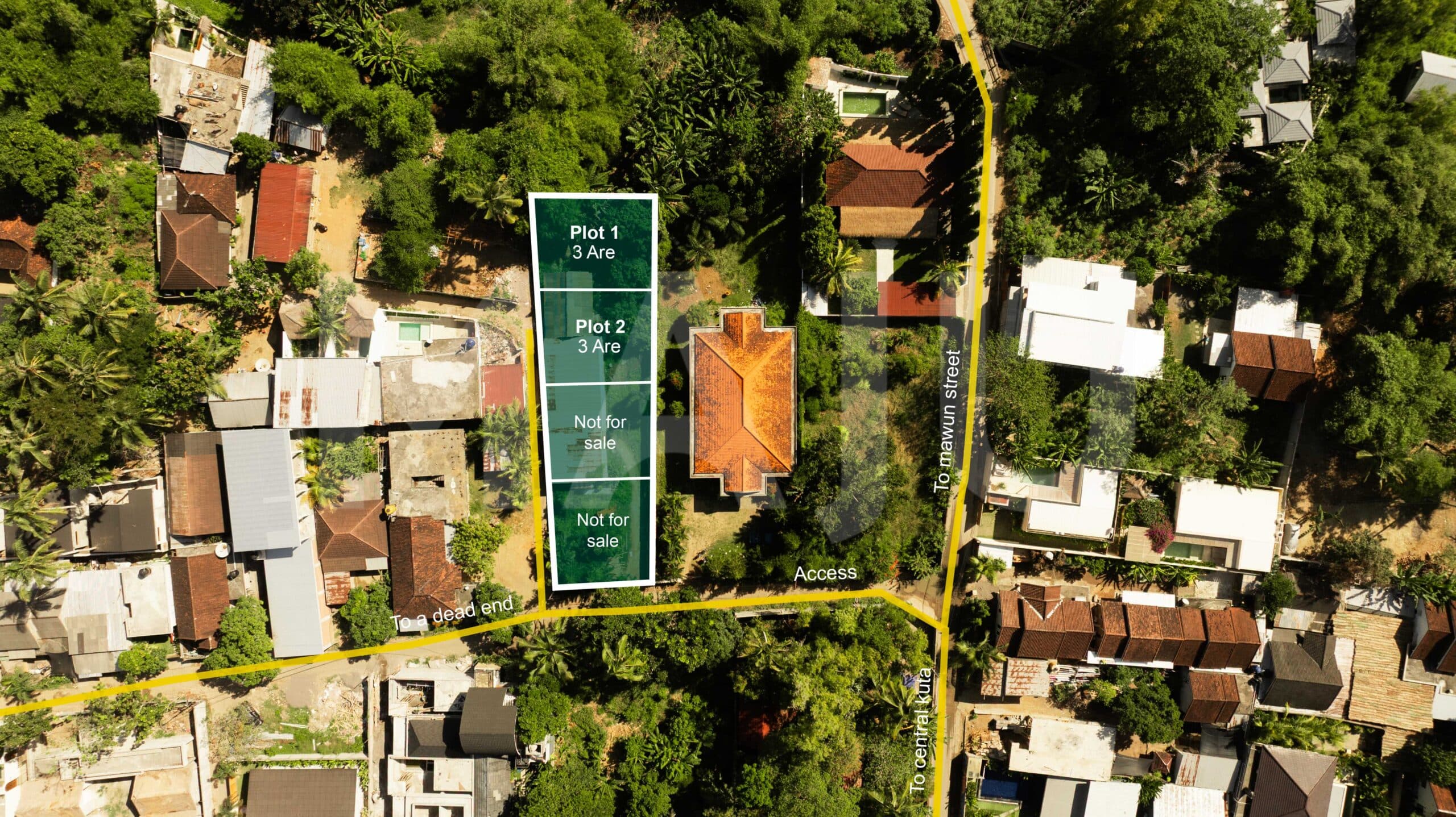 Kuta - 3 are flat plots showing access to mawun street