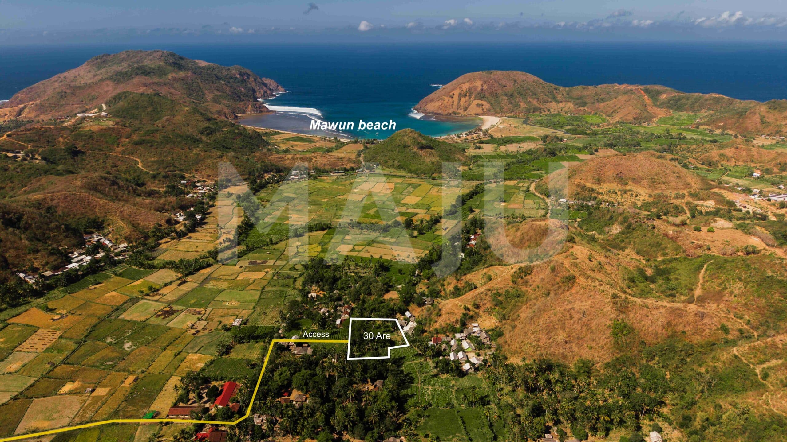Areguling - Flat land 30 are showing access and the beach