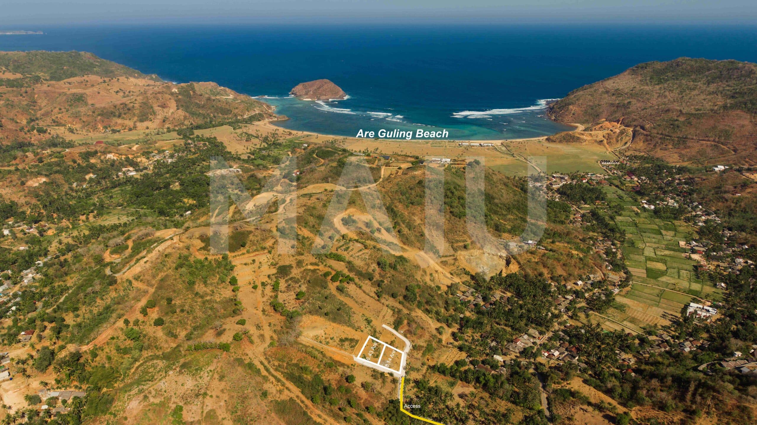 Areguling - 2 hillside plots showing access