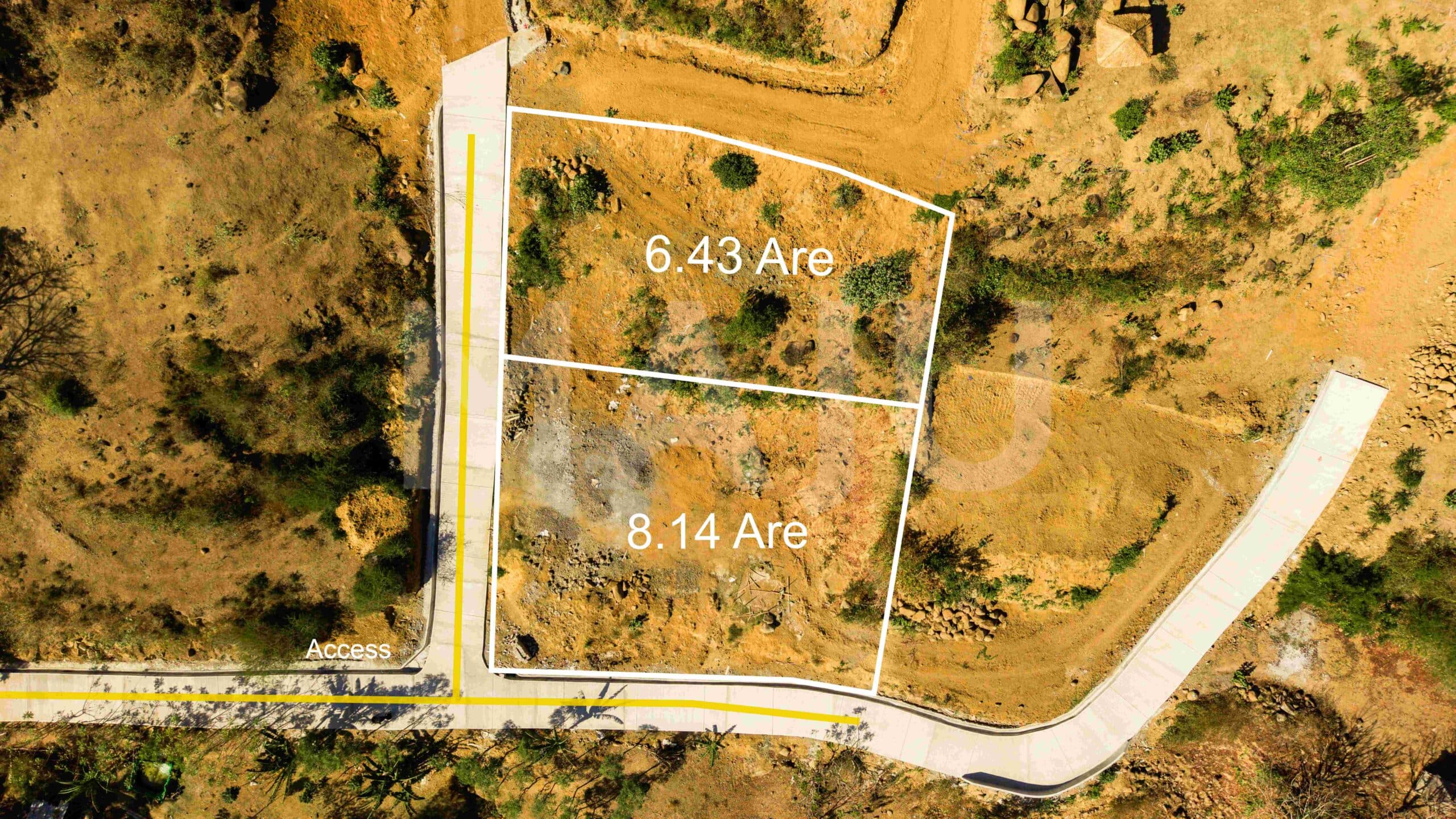 Areguling 2 hillside plots