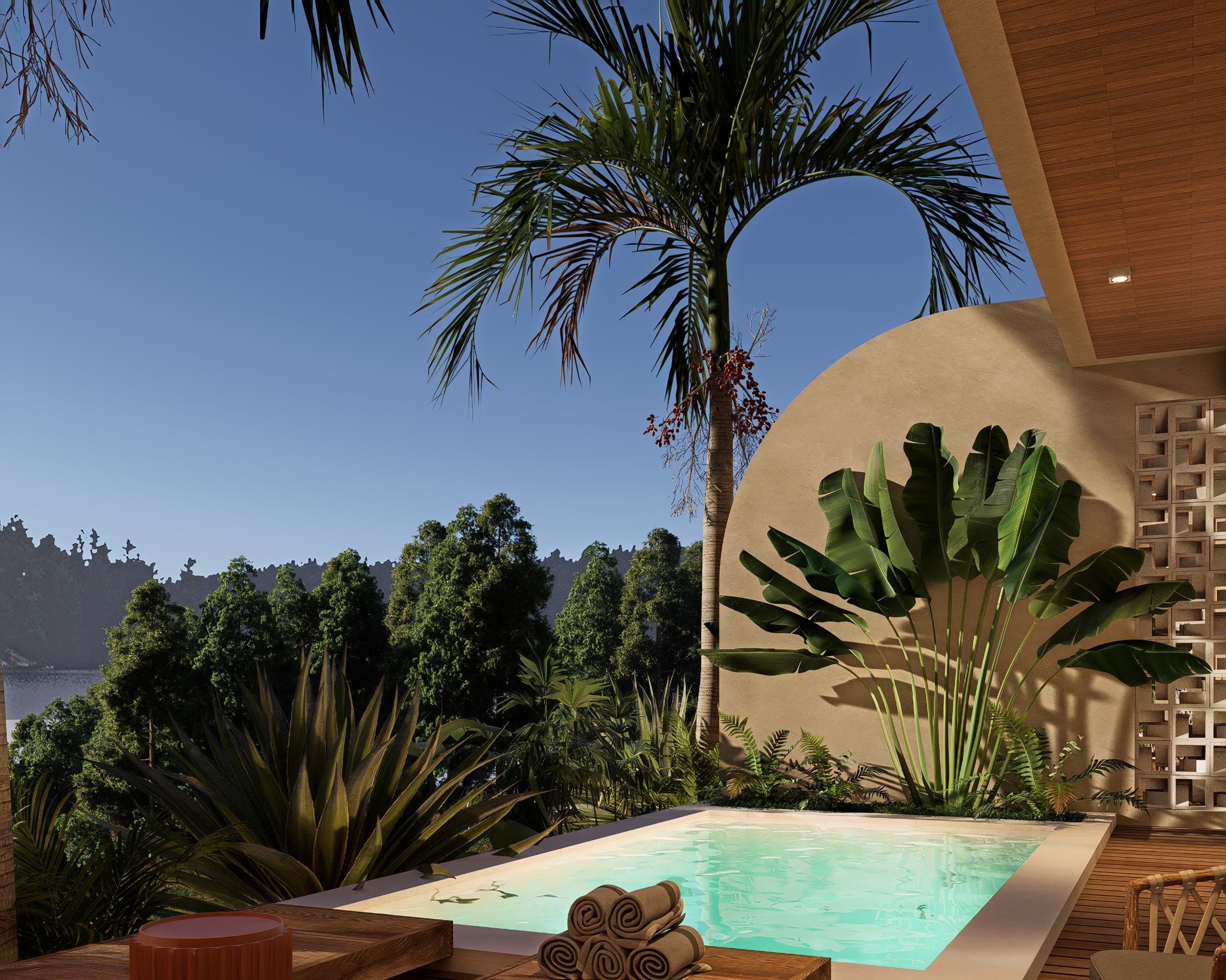 1BR Villa in Prabu - pool