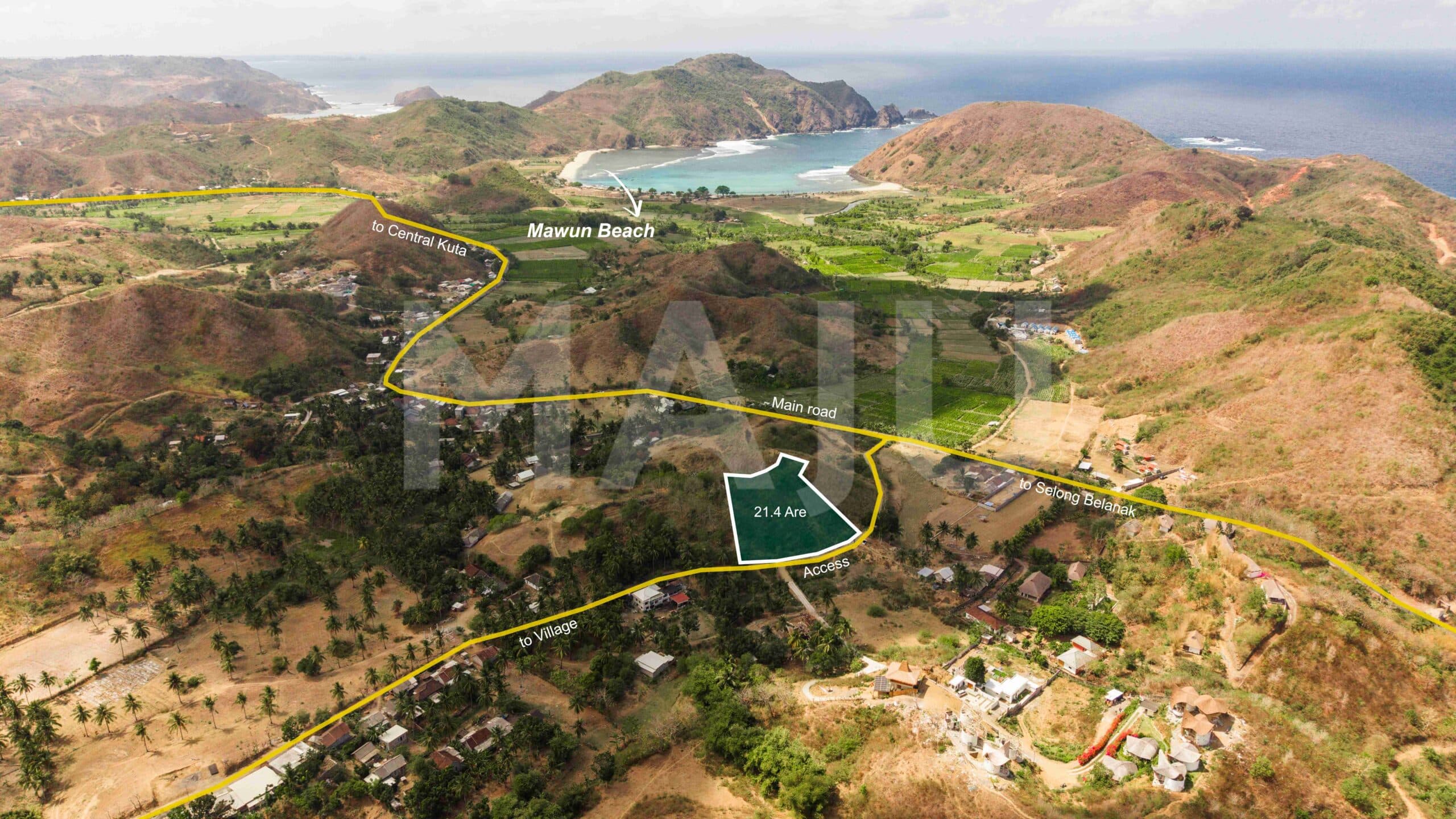 Mawun - 21.4 are showing the beach