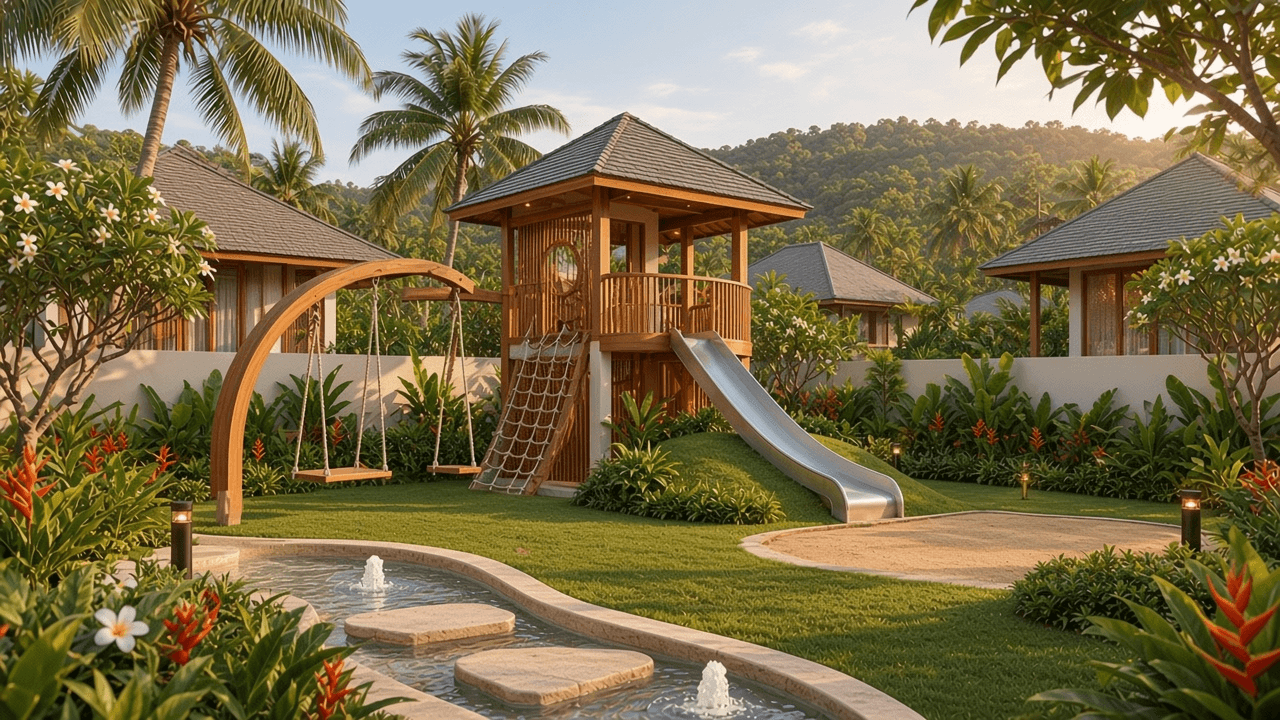 1BR Beach Villa in Tampah - playground