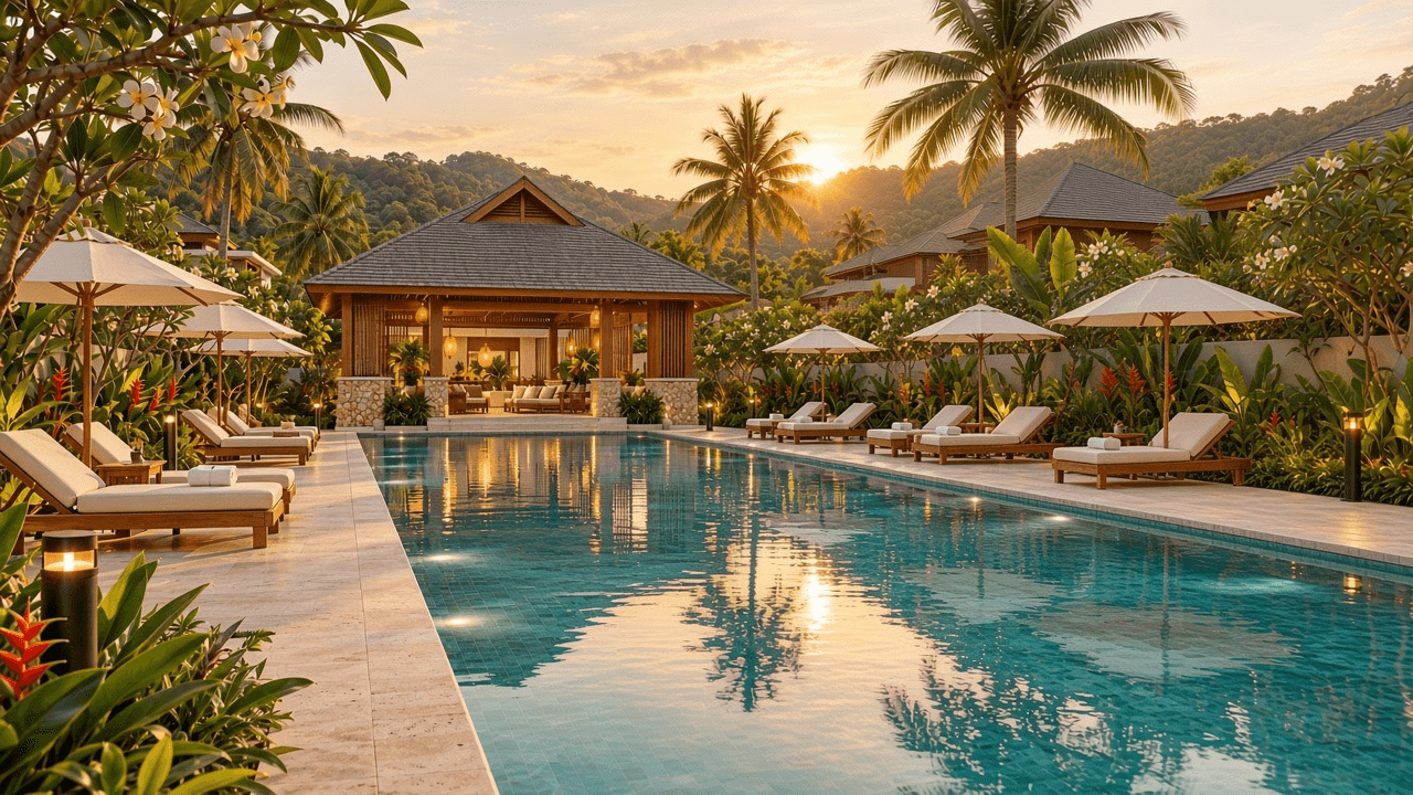 1BR Beach Villa in Tampah - pool