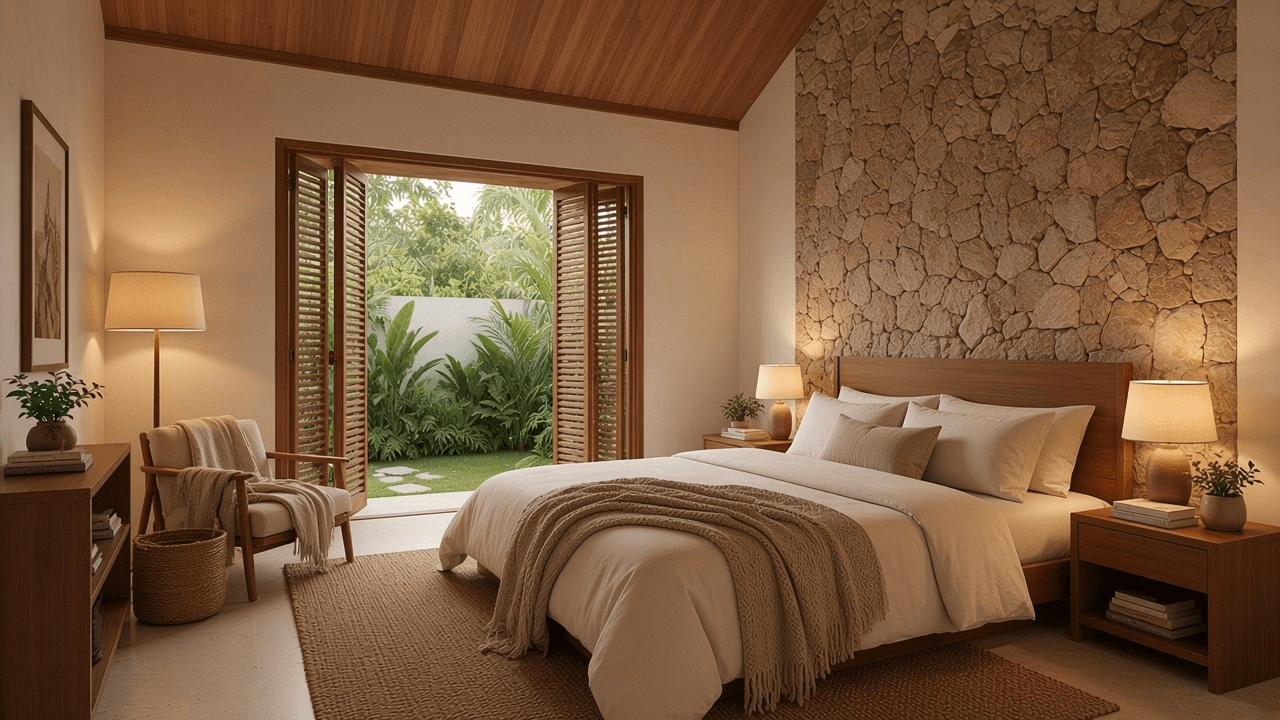 1BR Beach Villa in Tampah - bedroom
