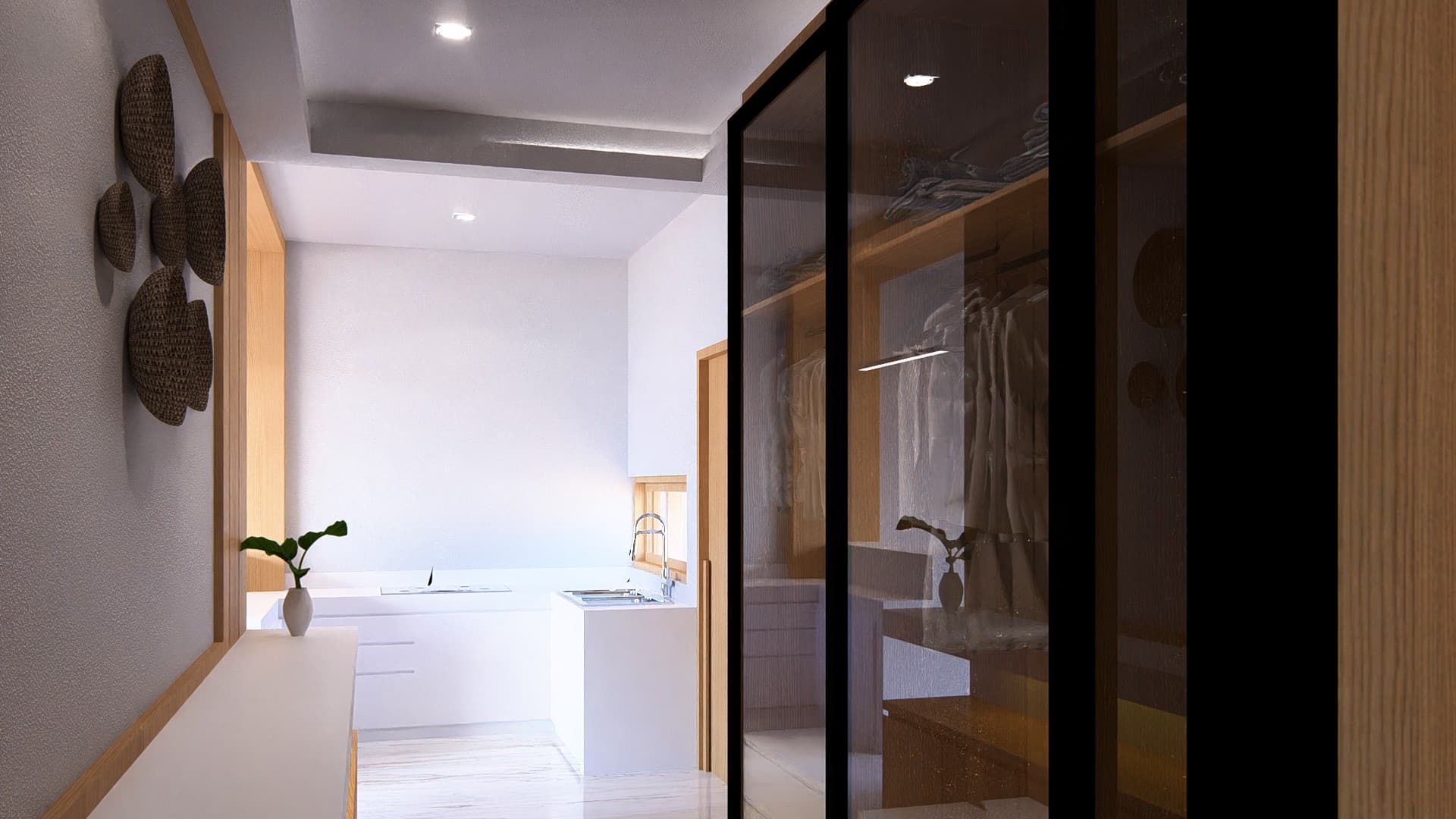 1BR Villa in Mawi - walk in wardrobe