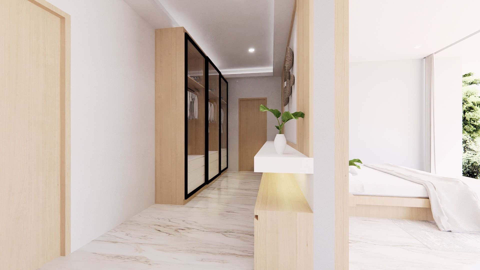 1BR Villa in Mawi - walk in wardrobe