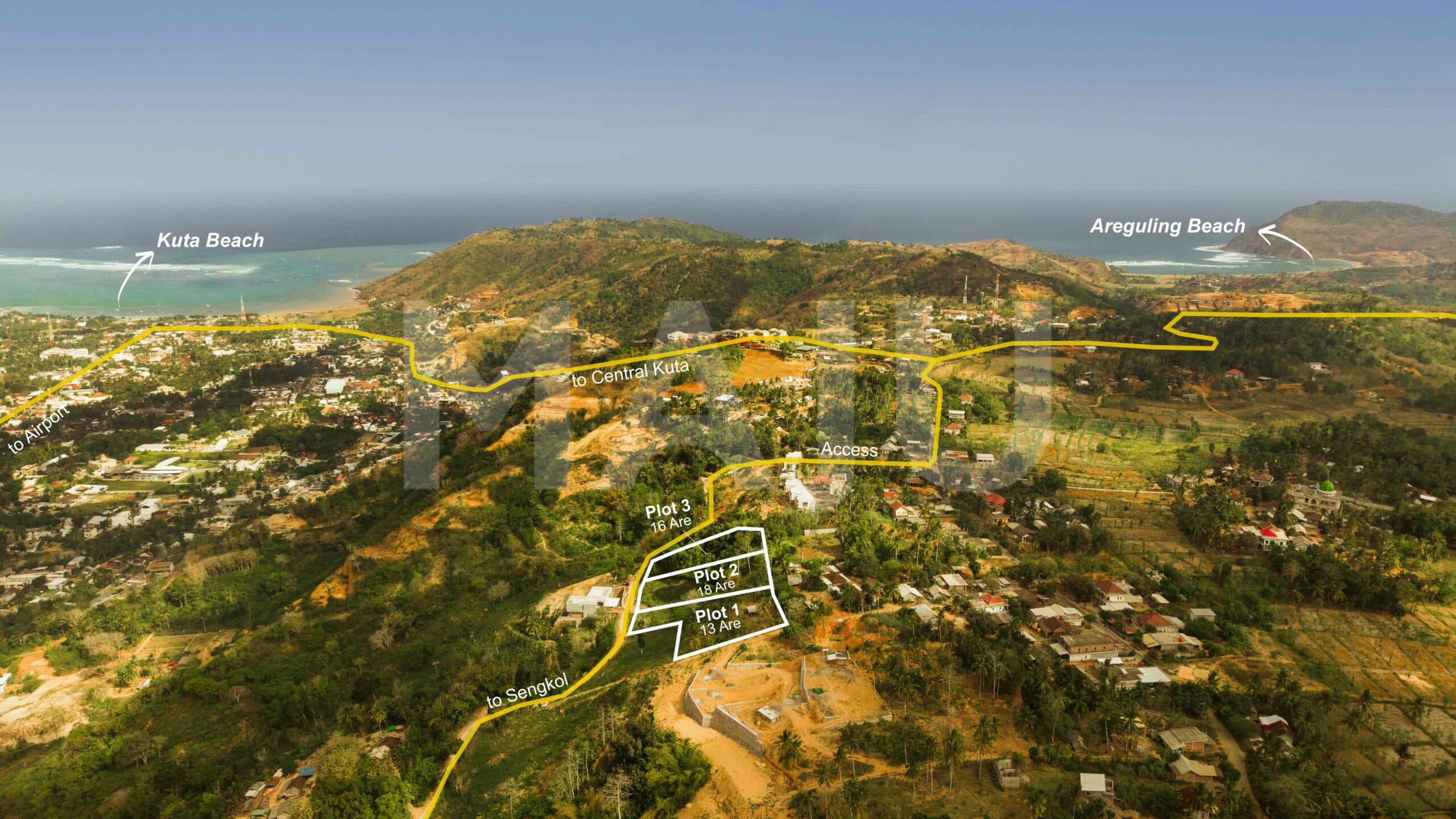 Kuta - Oceanview Plots showing the beach