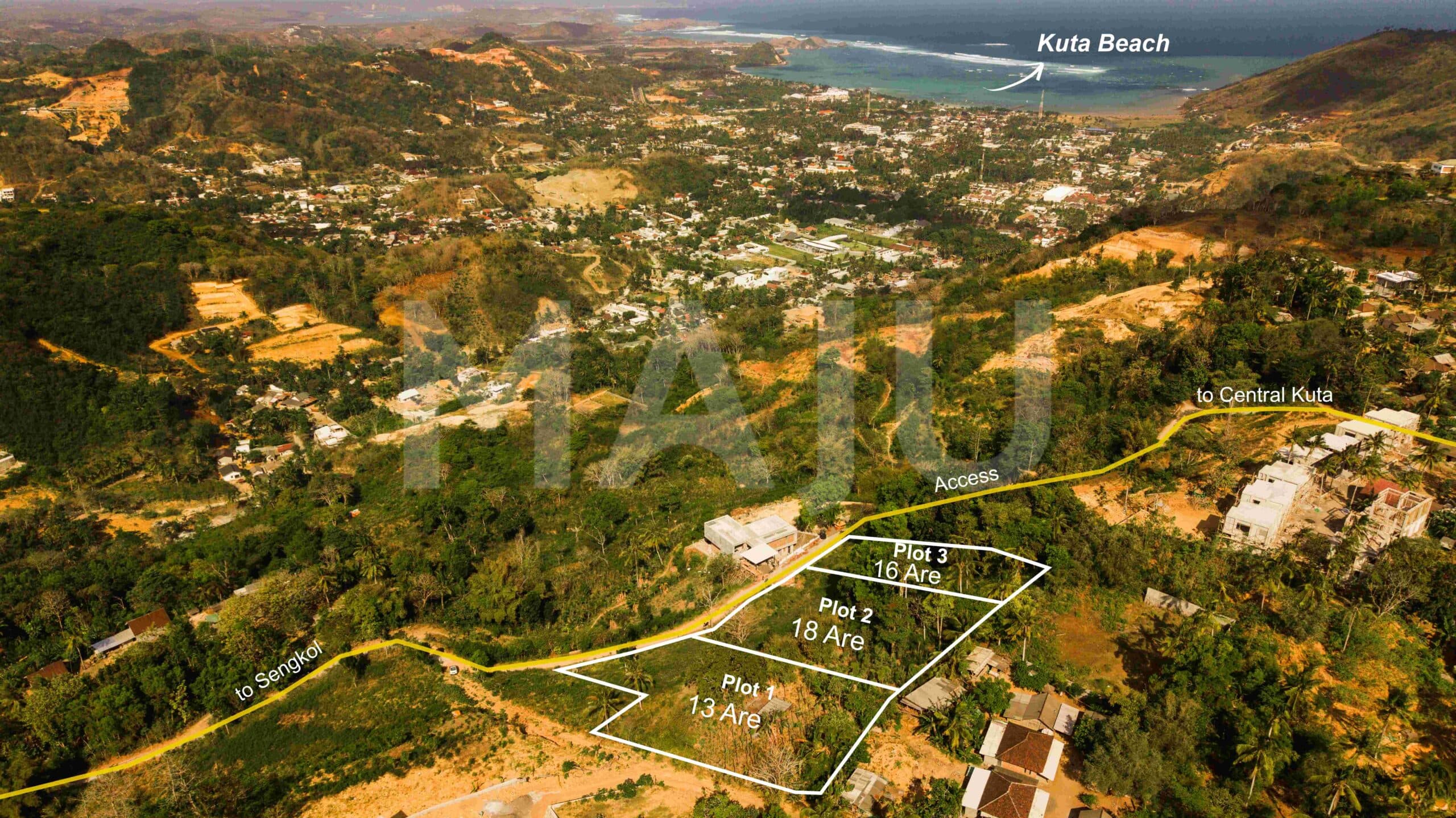Kuta - Oceanview Plots showing Kuta Beach