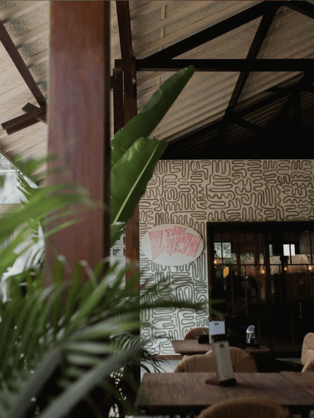 Inside of a cozy coffee place the well in Lombok