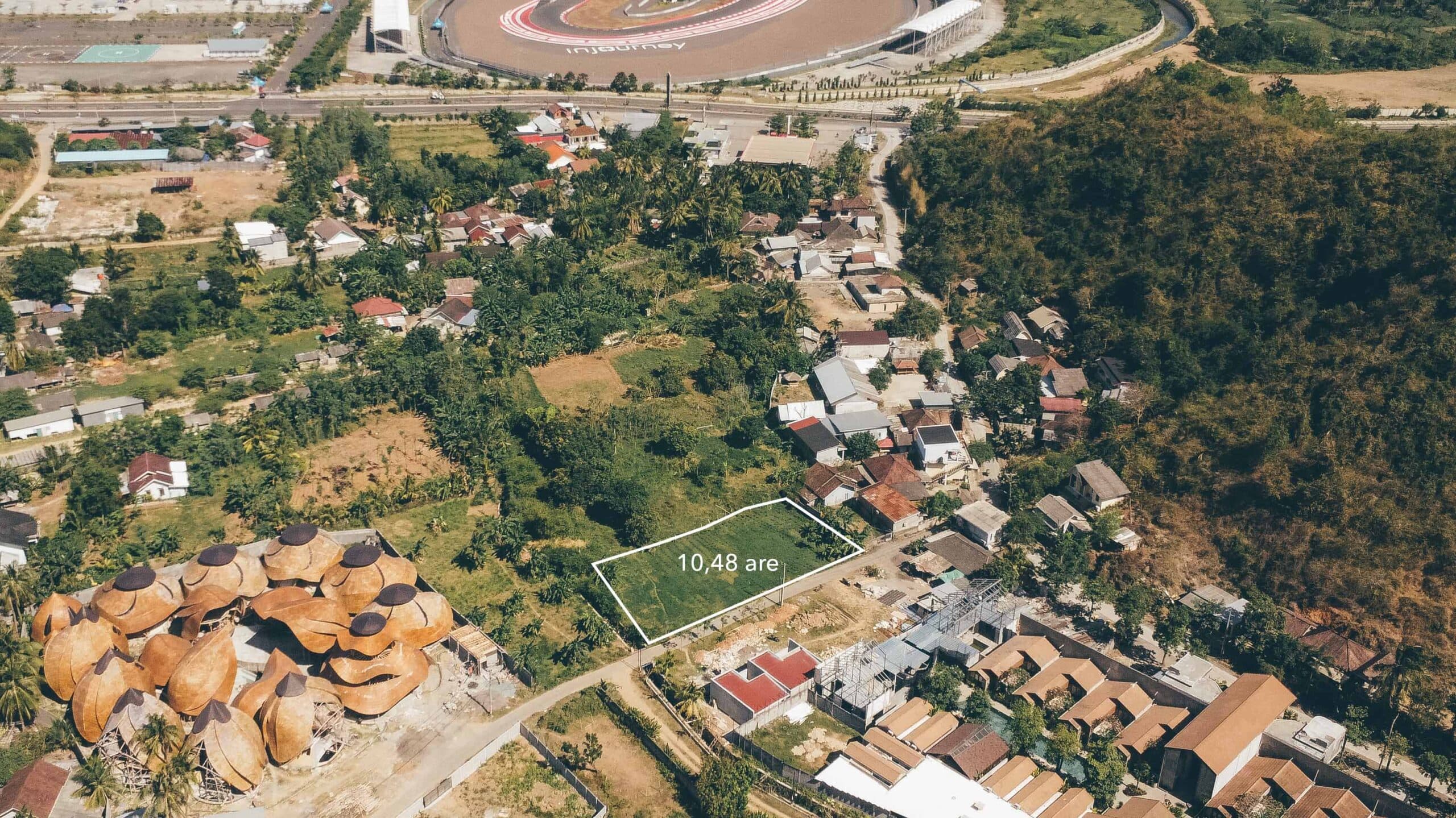 Kuta Mandalika land for sale aerial view