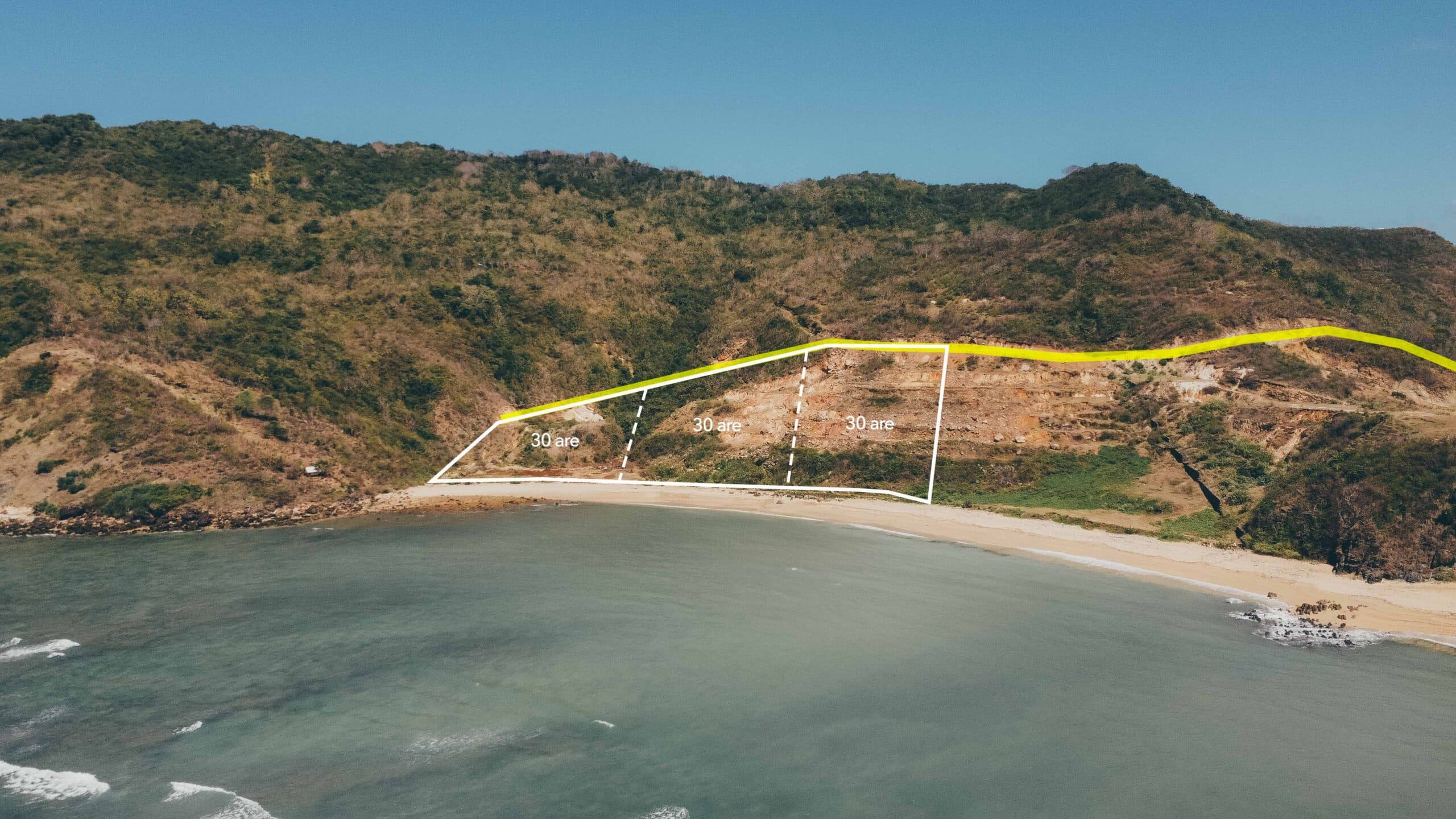 30 are Beachfront Land for Sale in Areguling, South Lombok