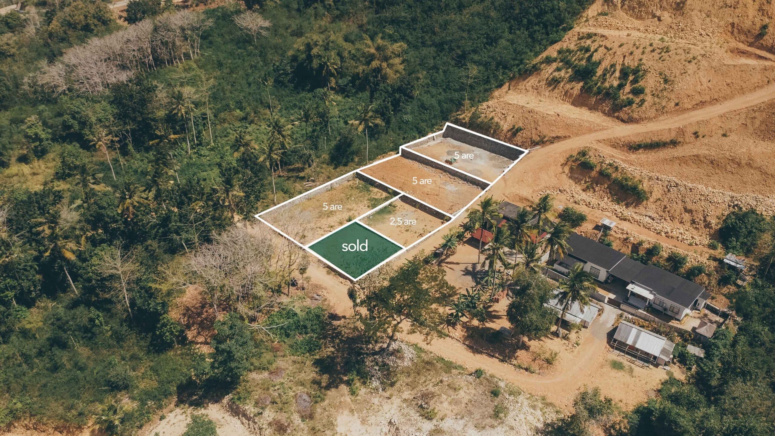 5 are plots land for sale in Kuta Lombok