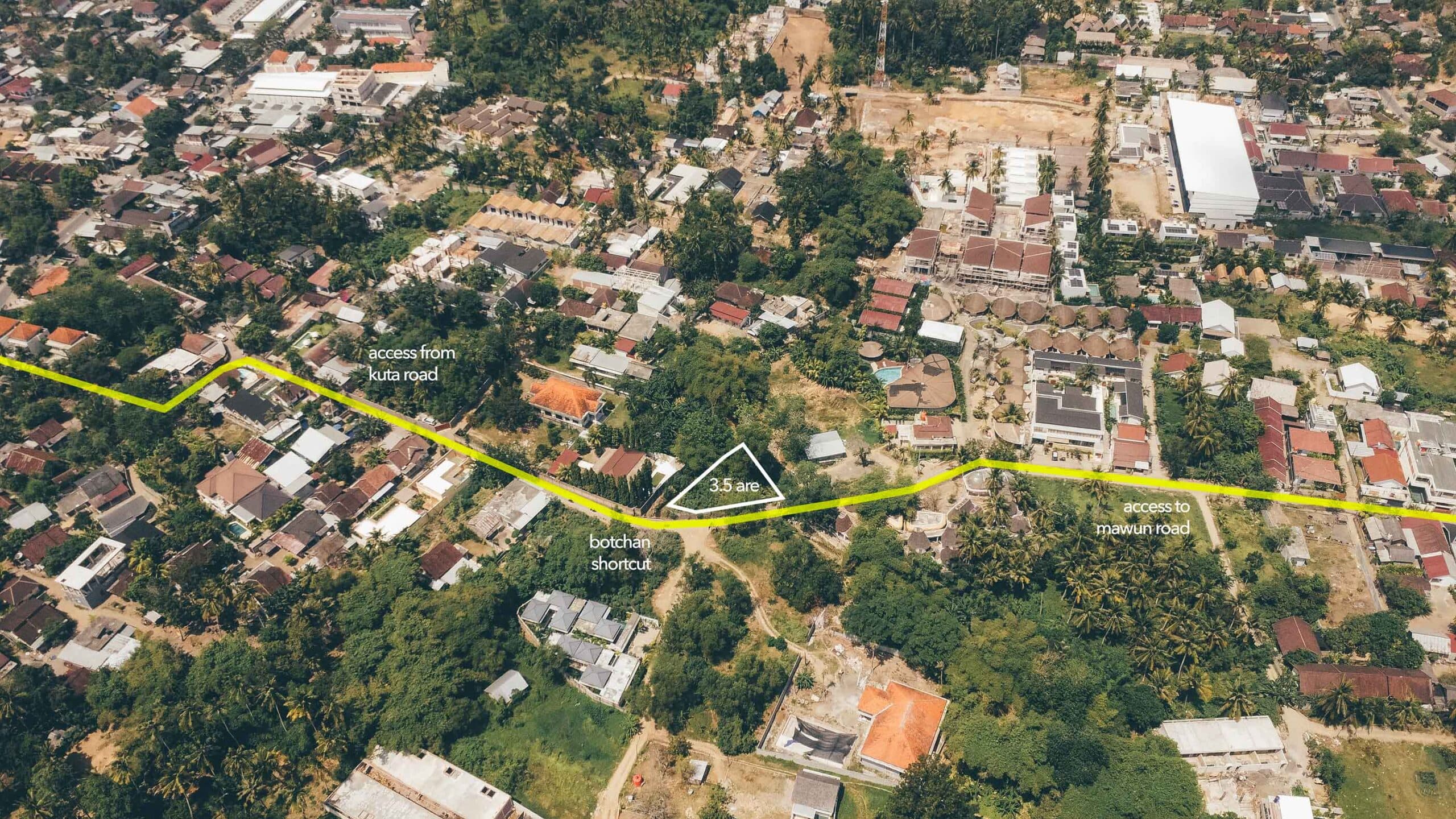 3.5 are plot of land for sale in Kuta Lombok