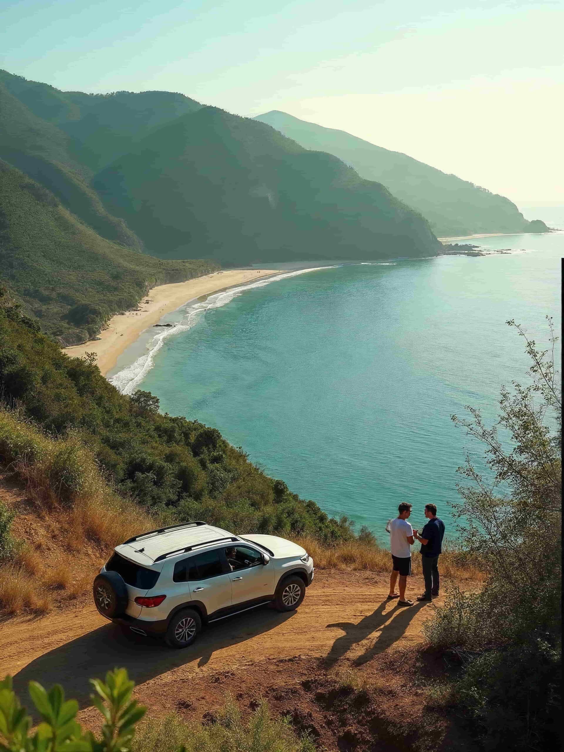 aerial shoot of land viewing in beachfront site