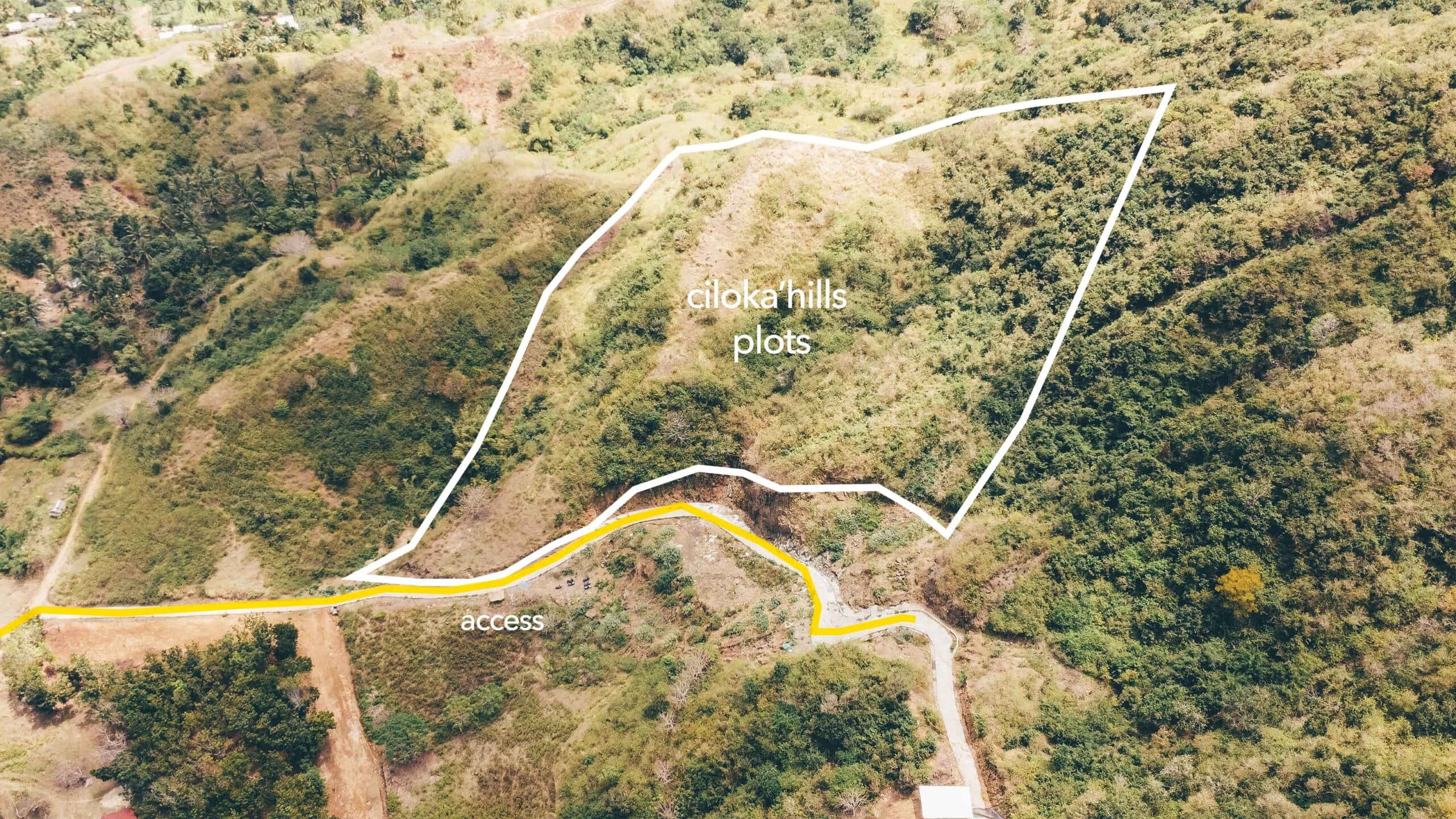 aerial view of ciloka'hills plots in mawun-lancing