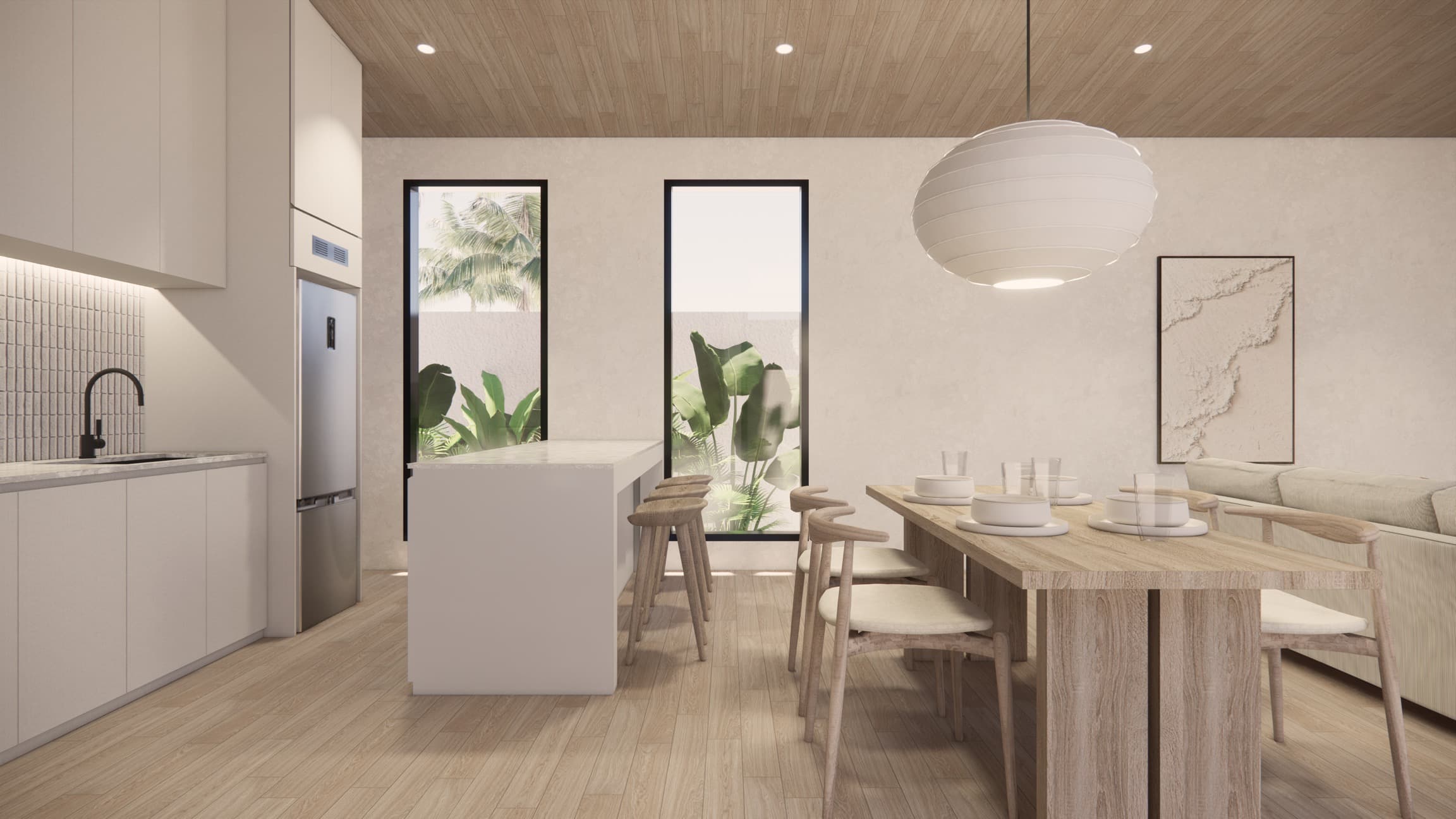 Dining and Kitchen - Habitat Vibe Villa For Sale Kuta Lombok