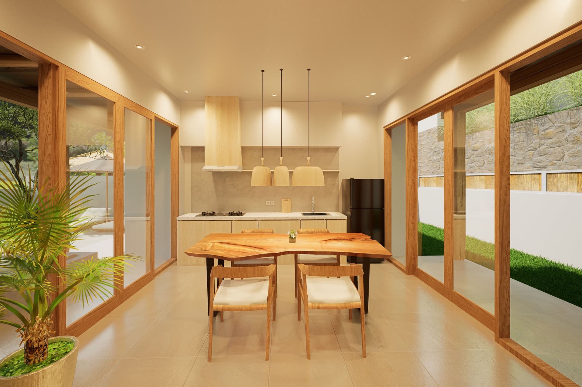 Dining & kitchen area - Namu on The Hill 2 Bedroom