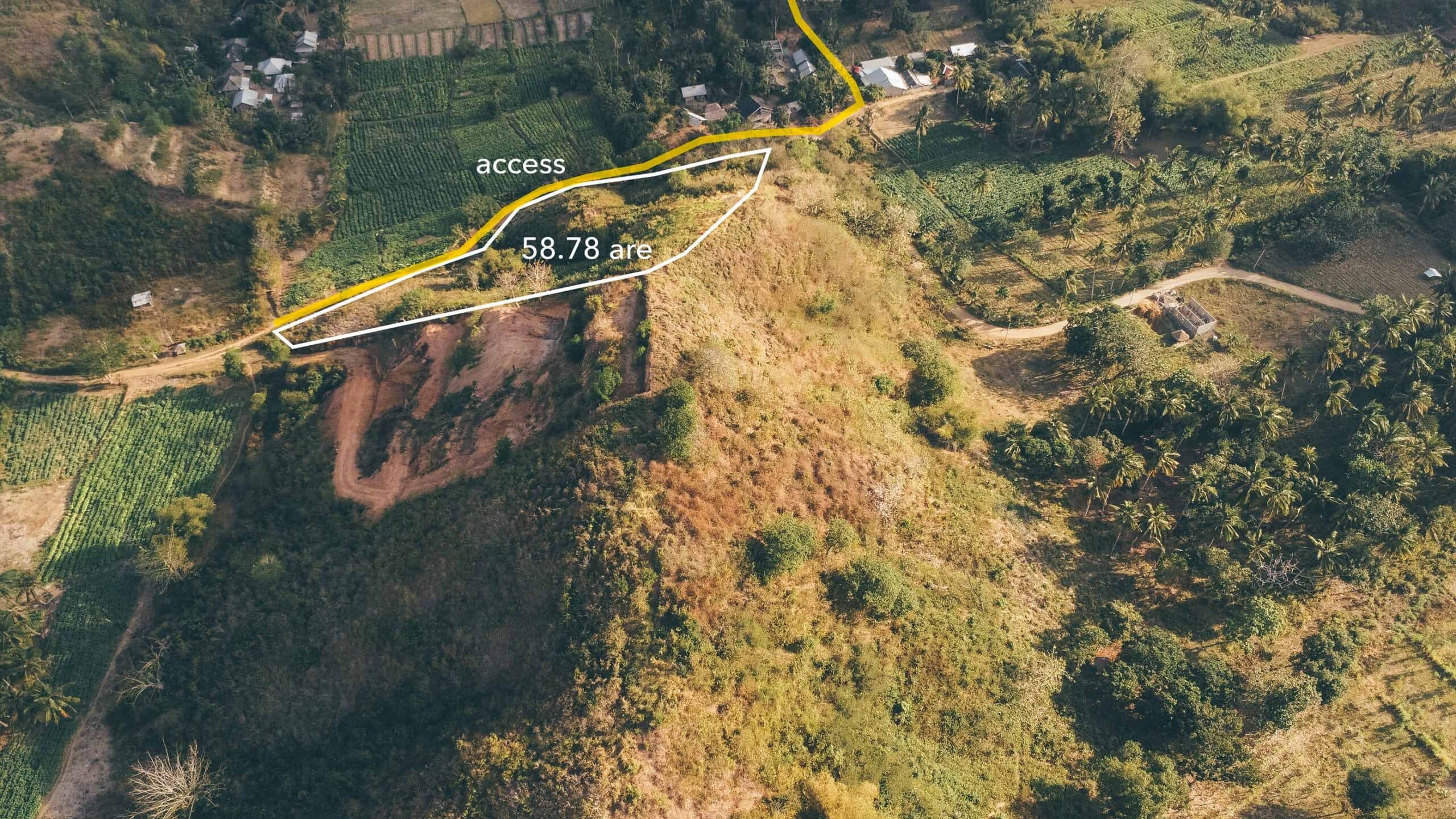 aerial view tampah hillside land for sale