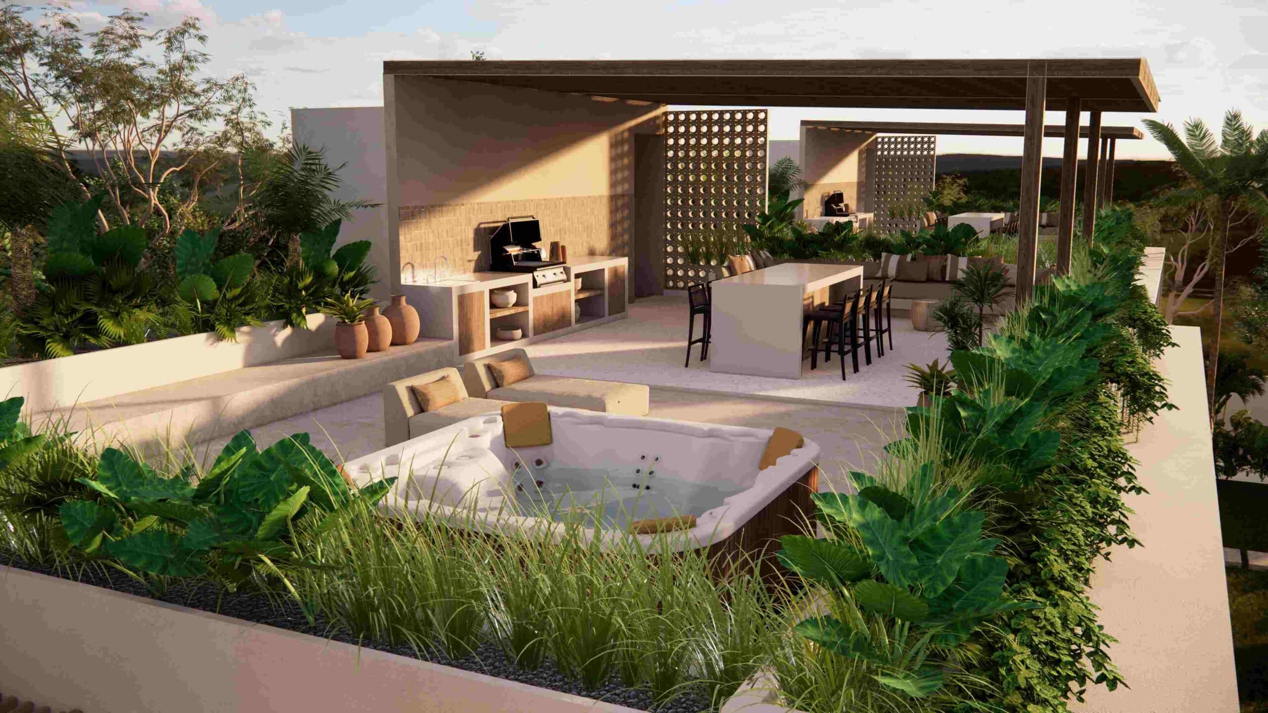rooftop facility of kenya resort & residence