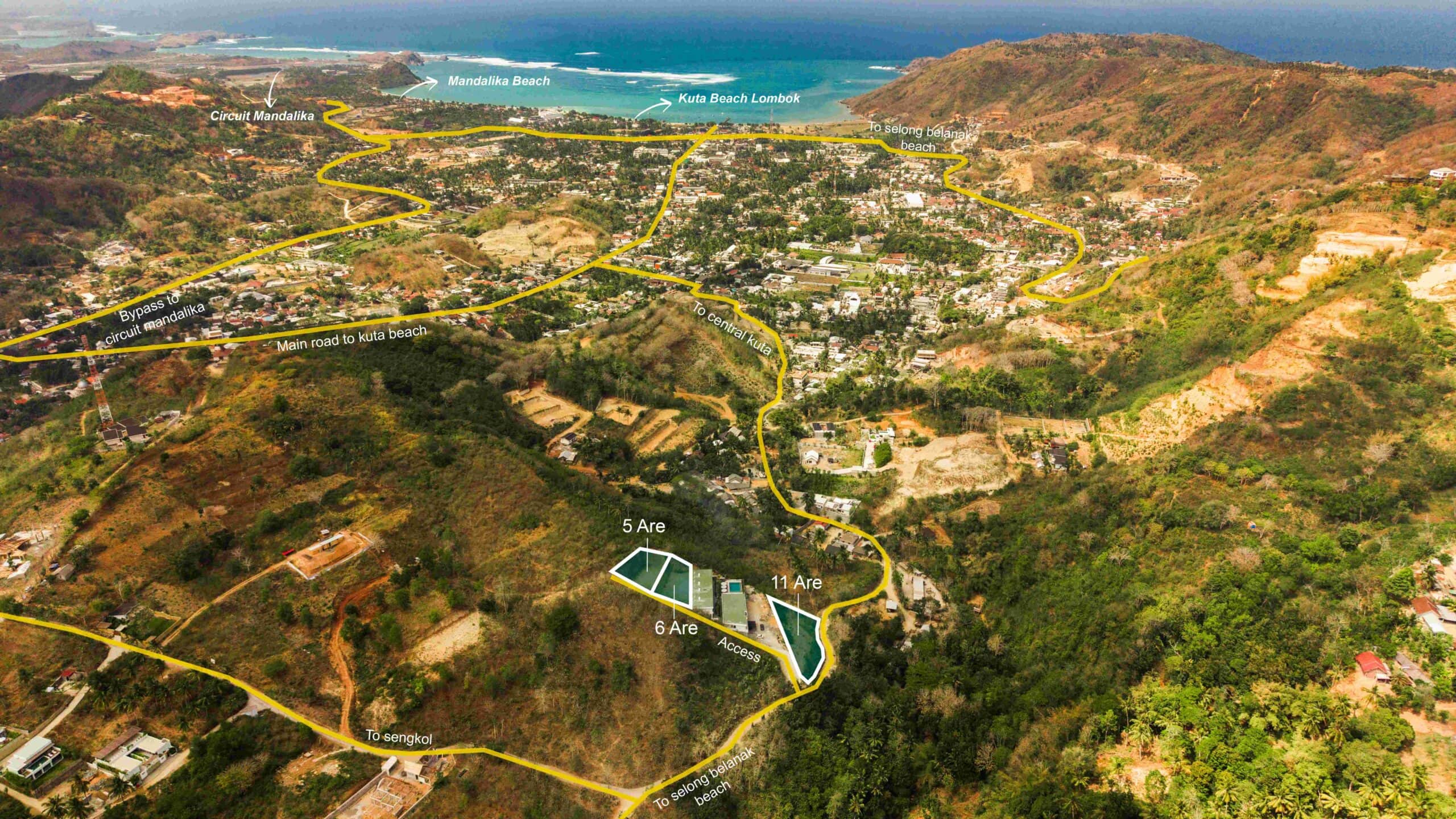 Kuta plots showing access to selong belanak