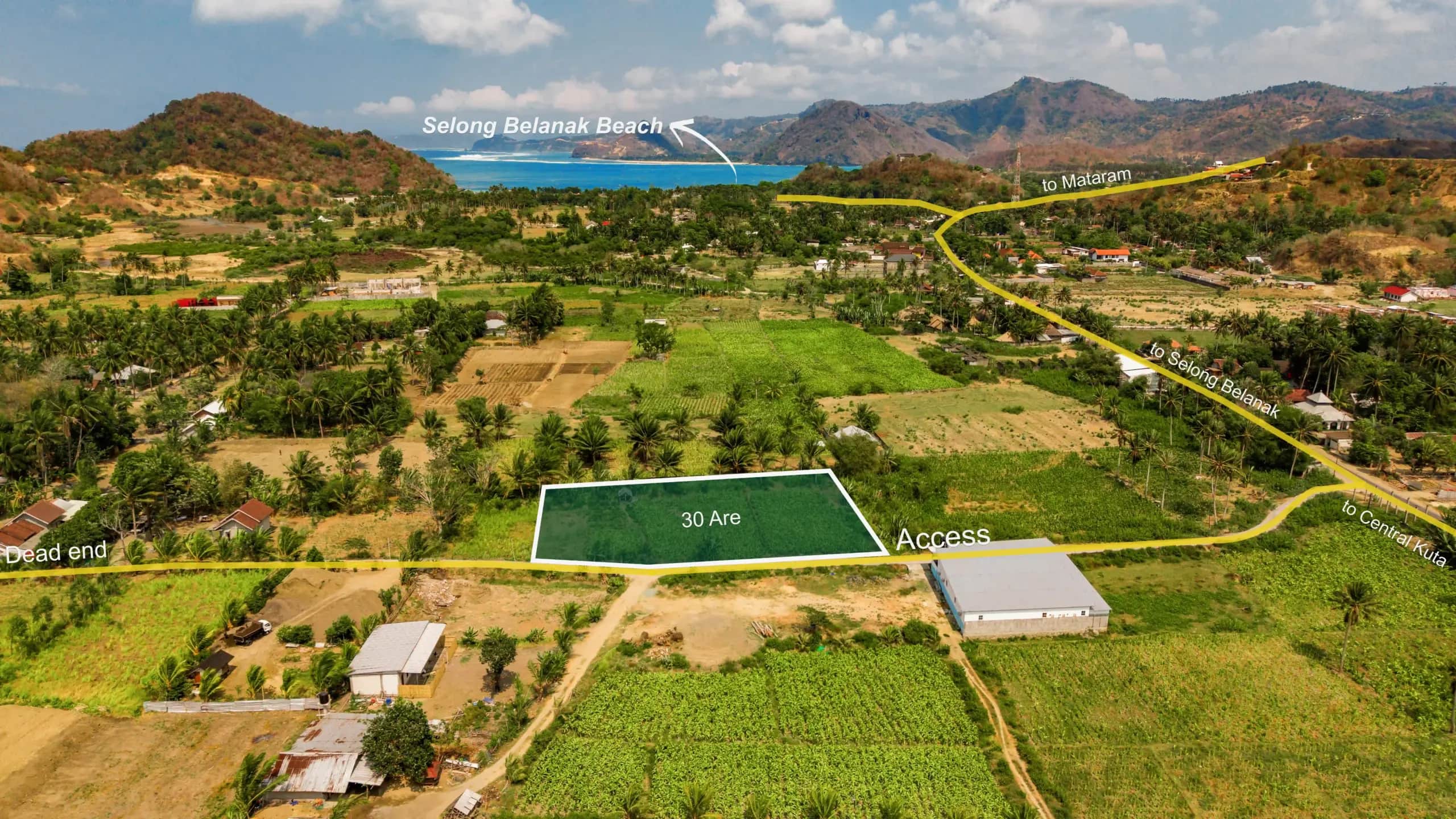 Selong belanak flatland 30 are land sale by maju properties