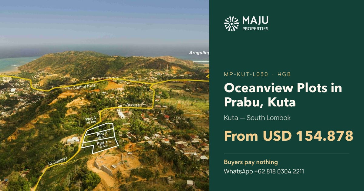 Oceanview Plots for Sale in Kuta, South Lombok | Maju Properties